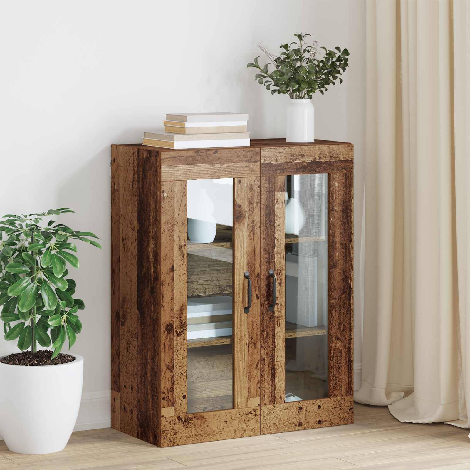 vidaXL Aufbewahrungsschrank Wandmontiert Altholz 69,5 x 34 x 90 cm