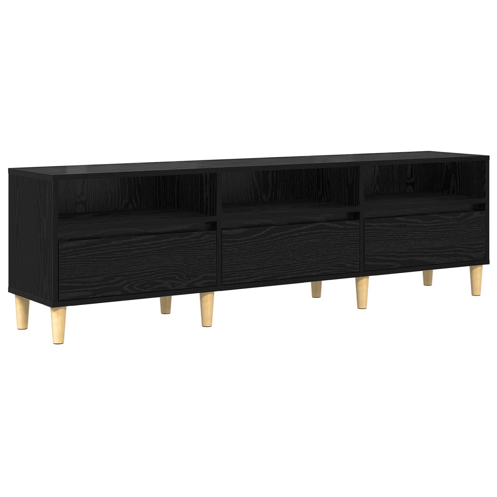 vidaXL TV-Schränk Schwarz Eichen-Optik 150 x 30 x 45 cm Holzwerkstoff