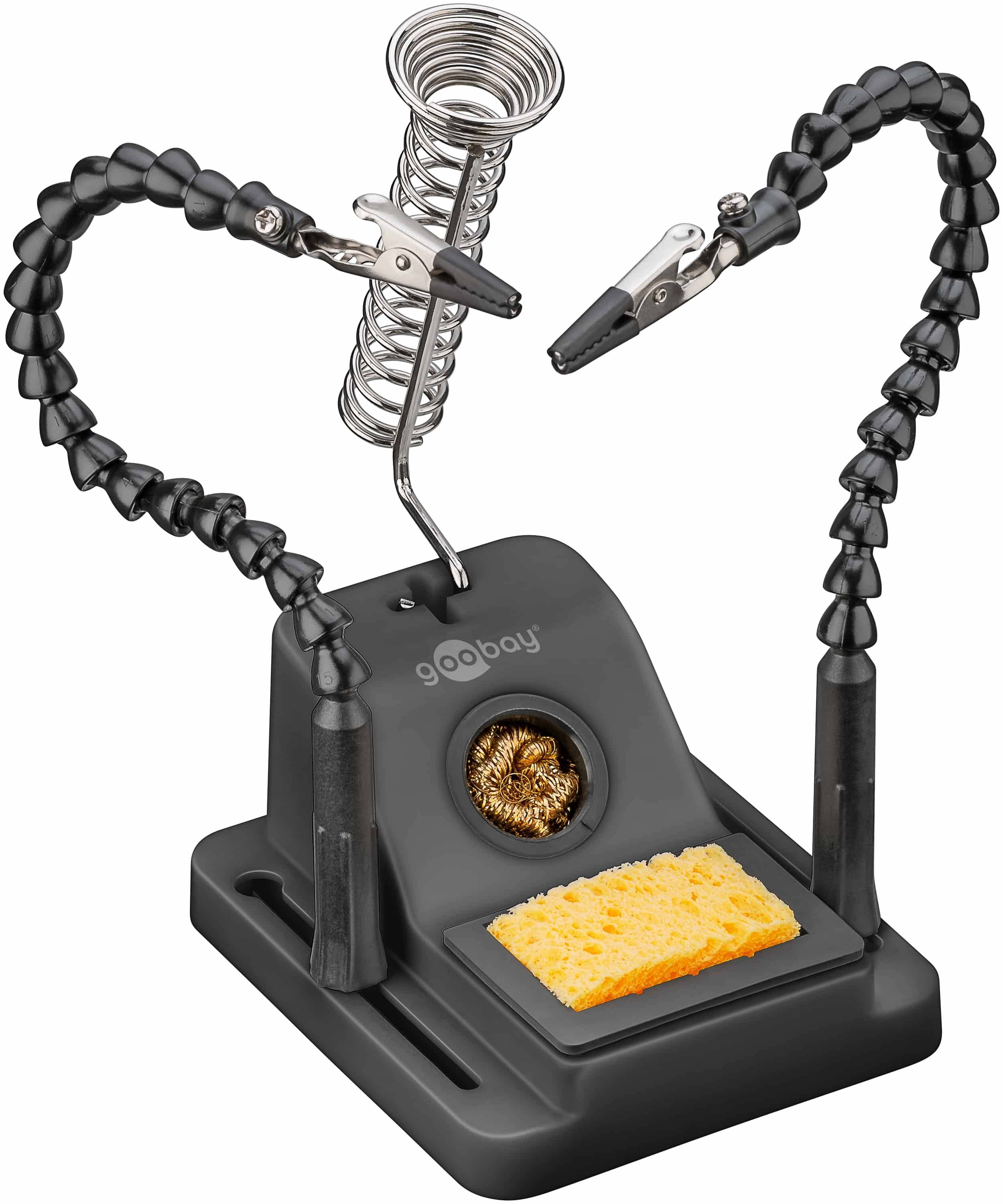 GOOBAY Löthilfe, 76561, mit Schwanenhals-Armen und Lötkolbenständer