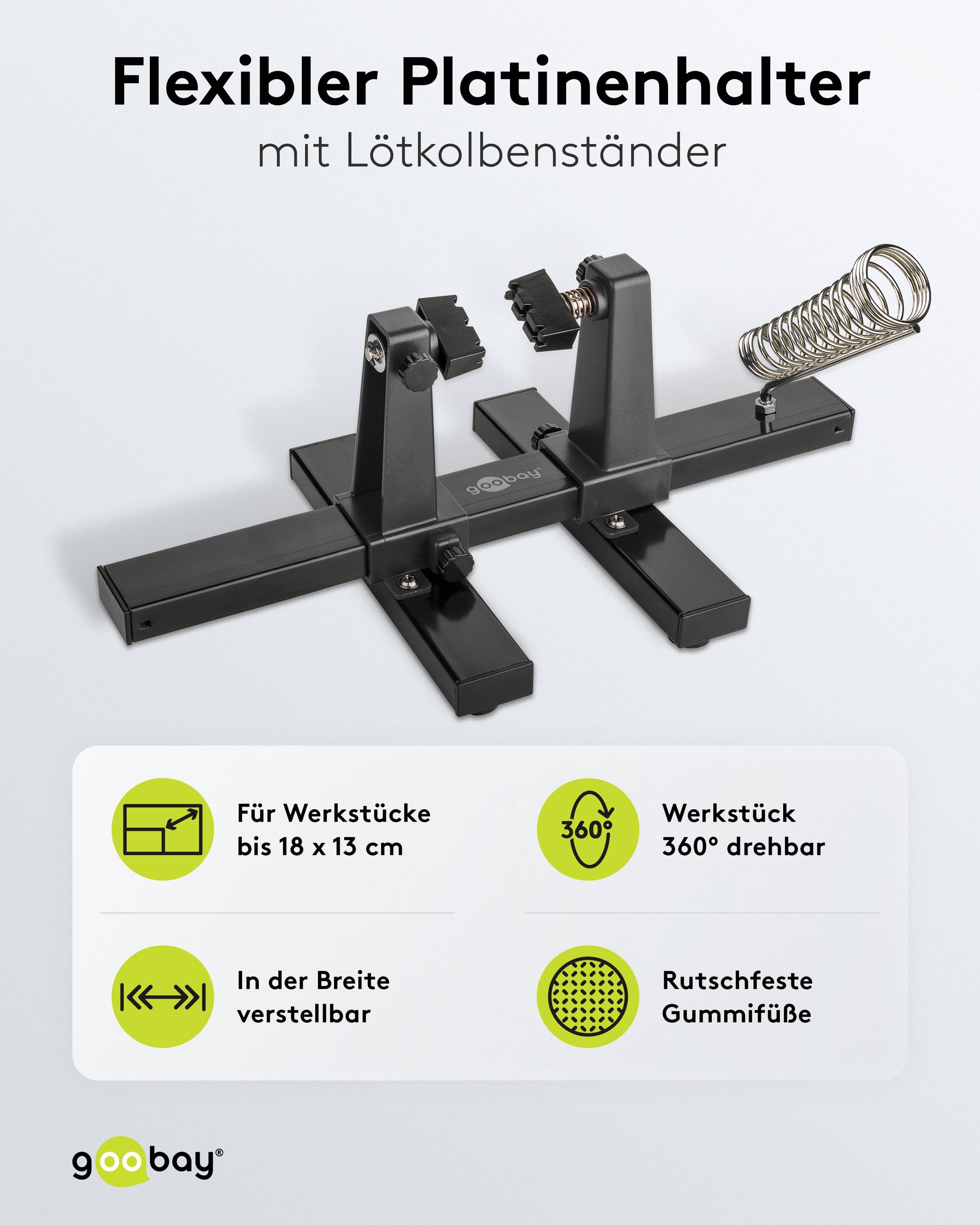 GOOBAY Platinenhalter, 76559, mit Lötkolbenständer