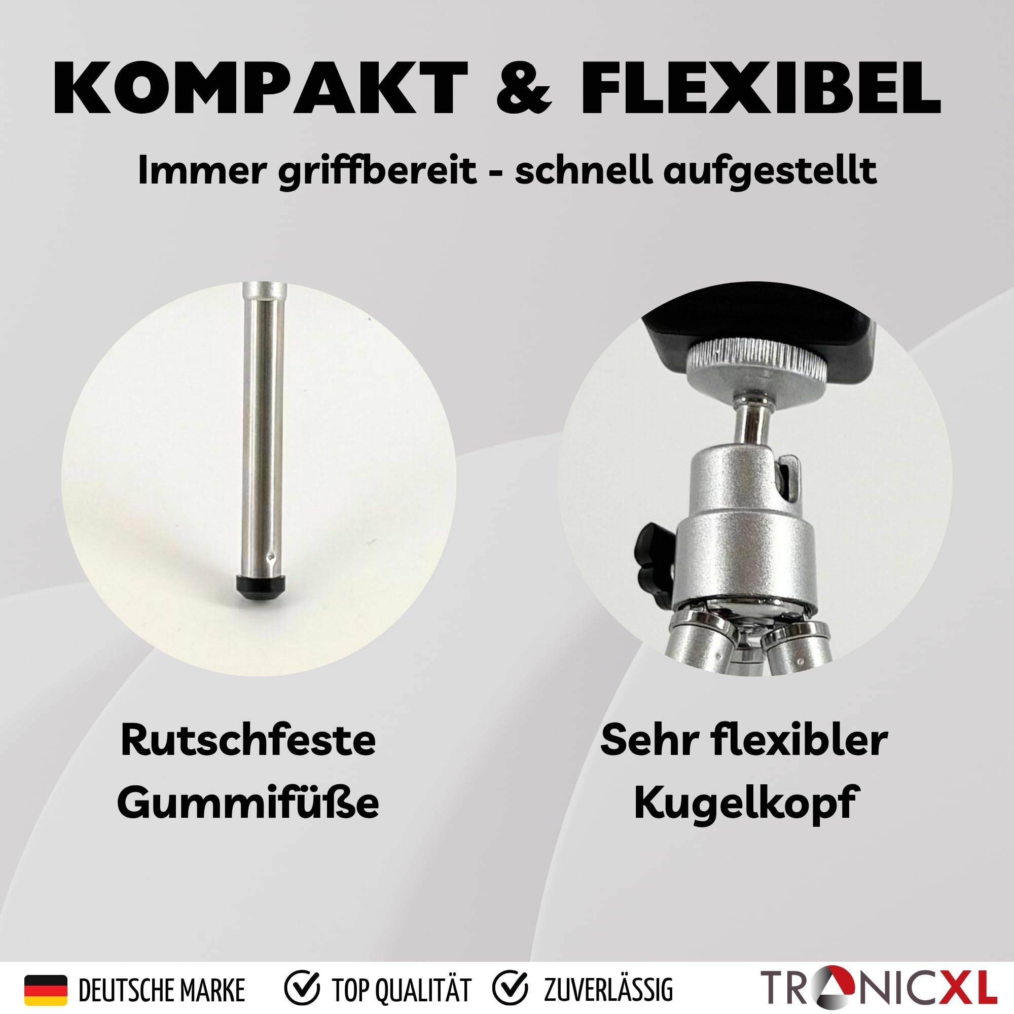 Handy Stativ mit Selbstauslöser Bluetooth Fernbedienung Smartphone Tripod klein Kamerastativ