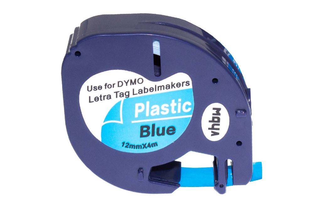 DYMO LetraTag-Etikettendrucker-Bandkassette mit der Bezeichnung „Kunststoff Blau