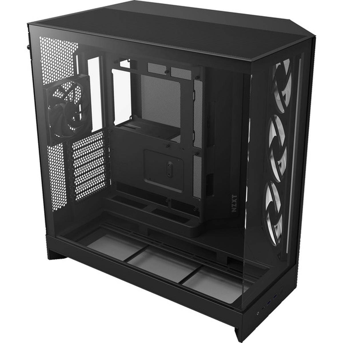 NZXT - H9 Flow RGB schwarz matt Tempered Glass x 2 - Midi/Minitower - ATX