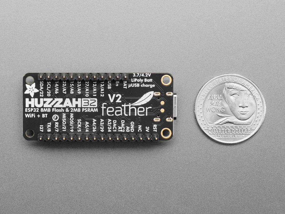 Adafruit ESP32 Feather V2 with Headers 8MB Flash 2MB PSRAM