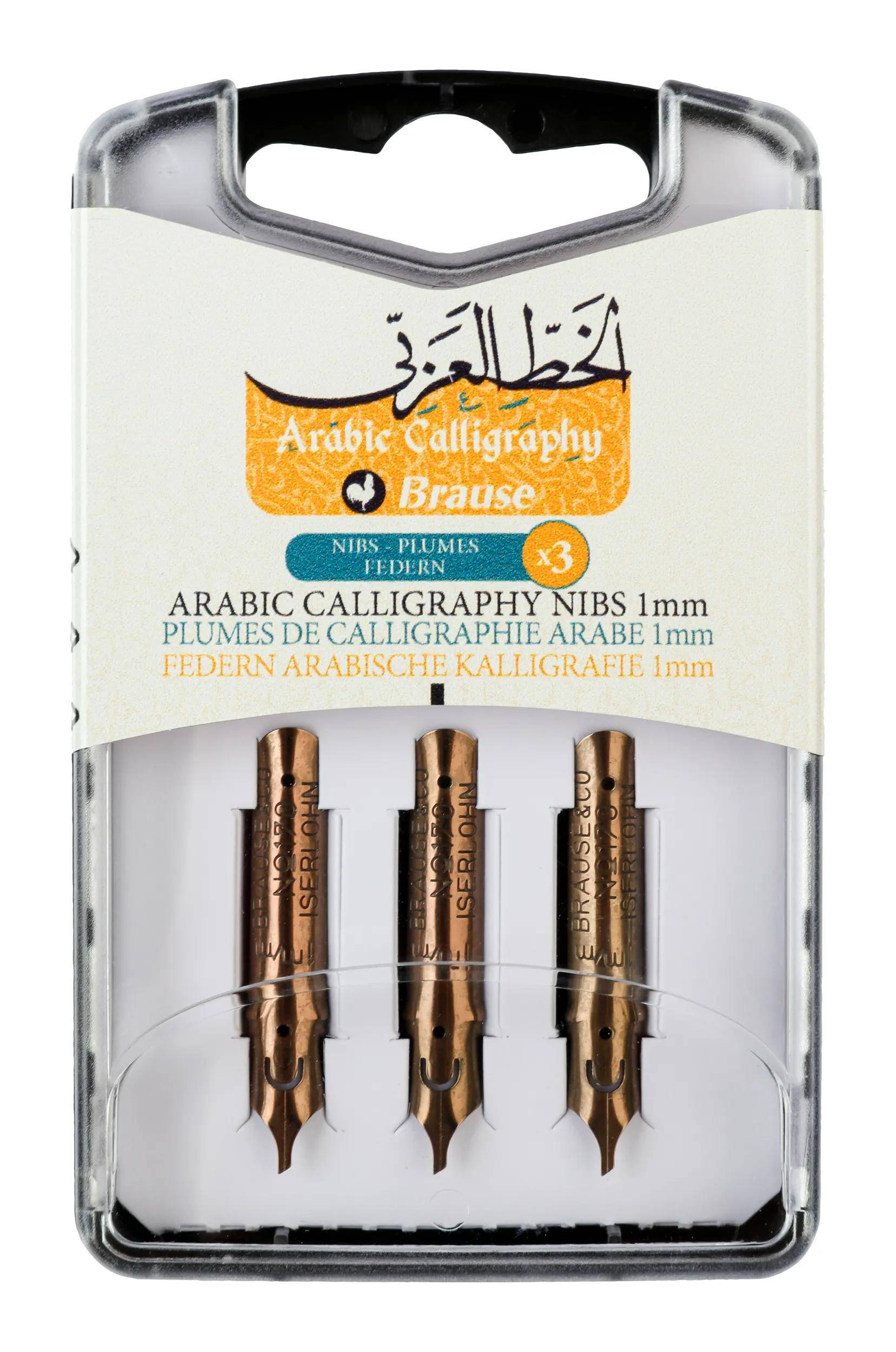 Calligraphe 5x Federn für die arabische Kalligrafie, 3 Federn 1 mm 317010B
