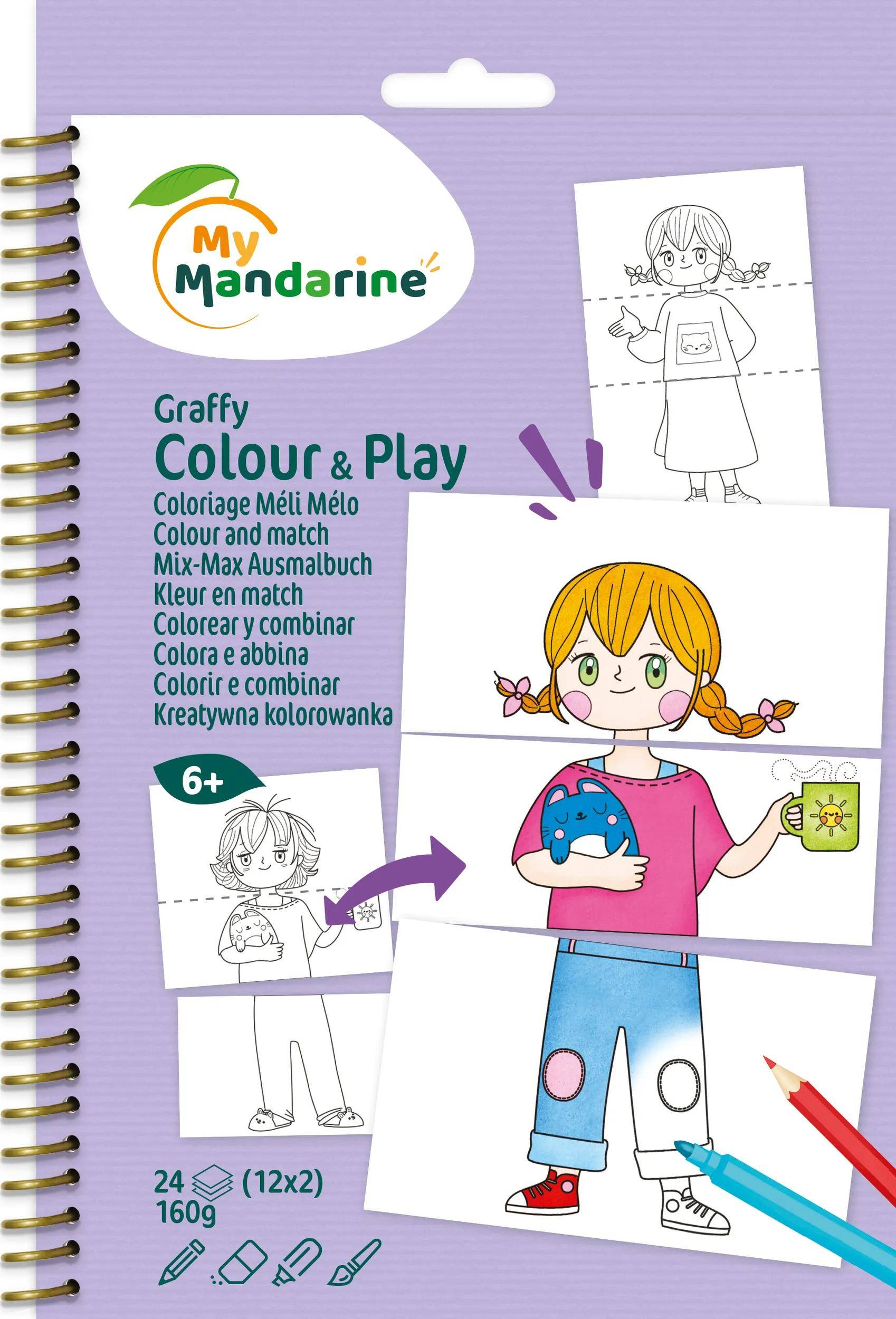 My Mandarine 5x Colour & Play, Mix-Max Ausmalbuch, Mode - Violett GY171C