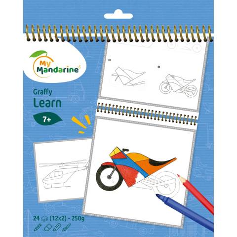 My Mandarine 5x Graffy Learn, Transportmittel - Blau GY168C
