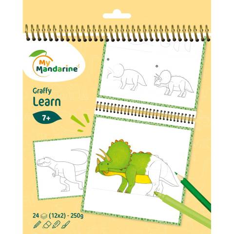 My Mandarine 5x Graffy Learn, Dinosaurier - Gelb GY169C
