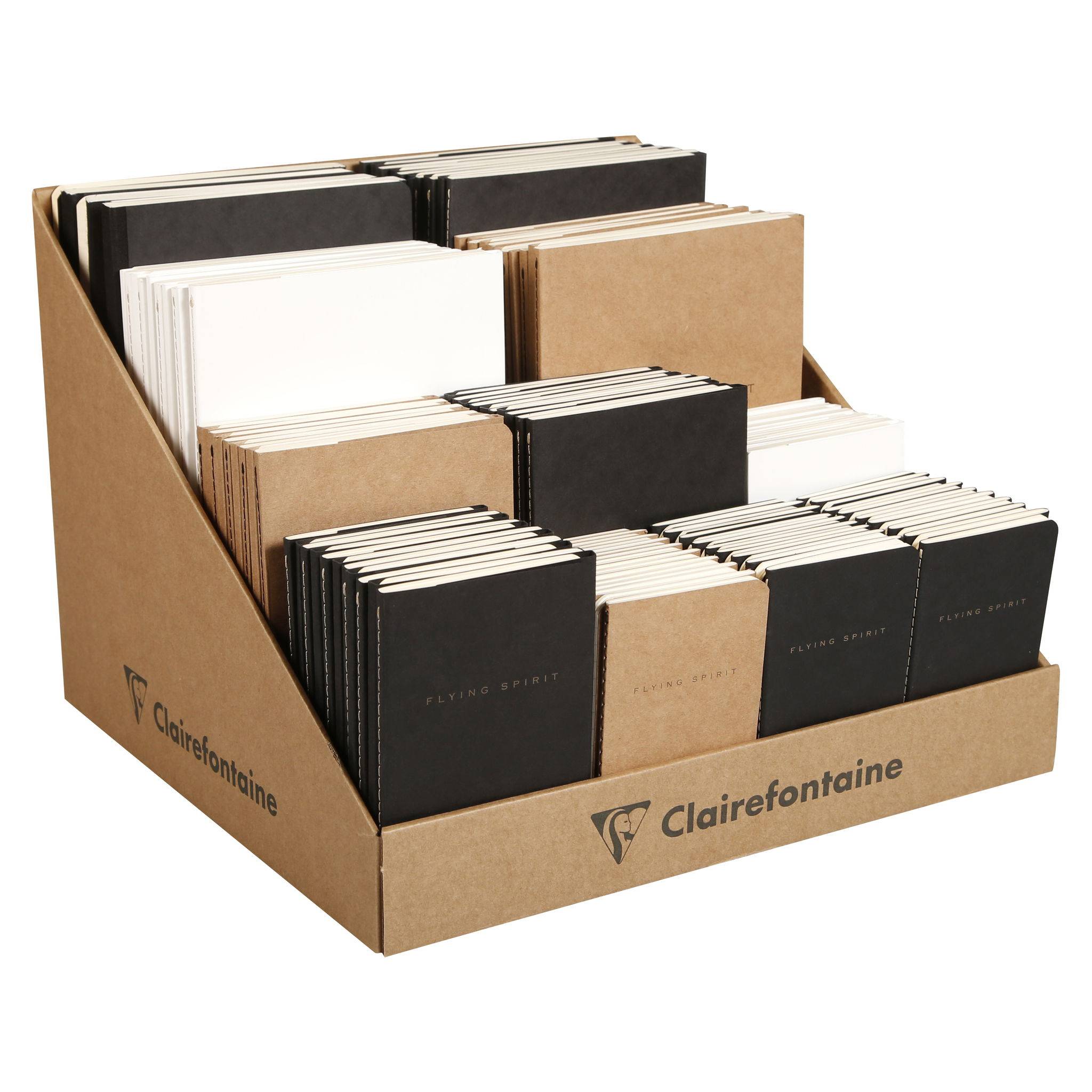 Clairefontaine Thekendisplay 32,5x32,5x25cm aus Kraftkarton, leer, 84380C