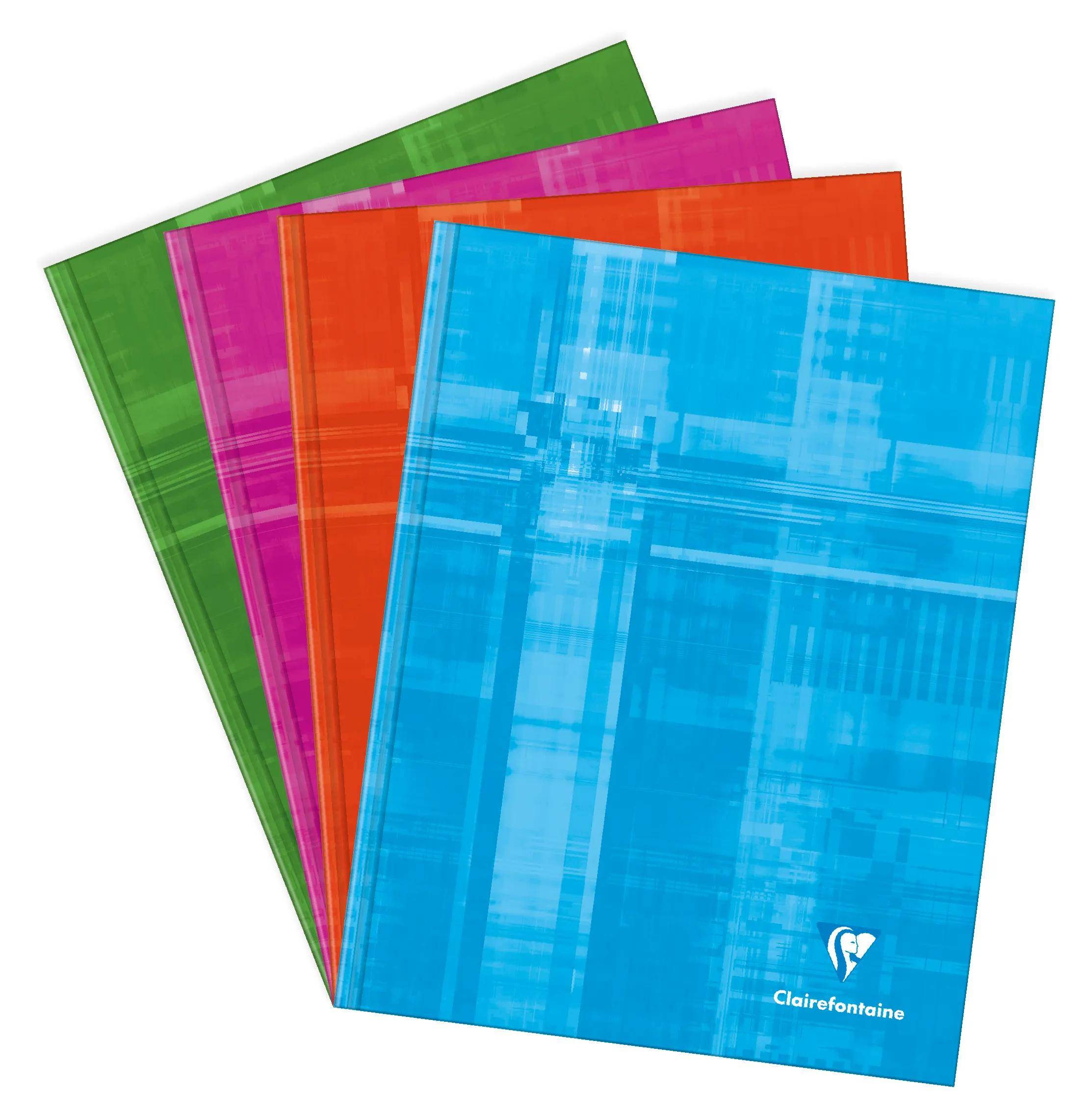 Clairefontaine 5x Kladde Hardcover 17x22cm, 96 Bl FR Lineatur Sortiert 9841C