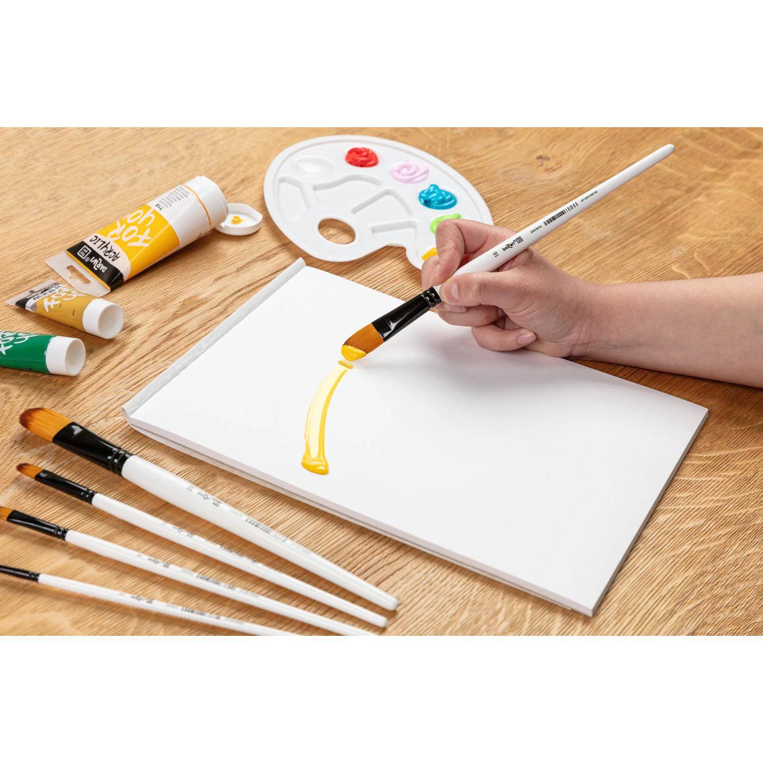 Darwi 12x Darwi For You, Rundpinsel 9,7 mm, Größe 18 - Weiß DF1105150018C