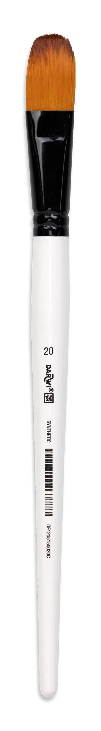 Darwi 12x For You /Filbertpinsel 21 mm, Größe 20 Weiß DF1205150020C
