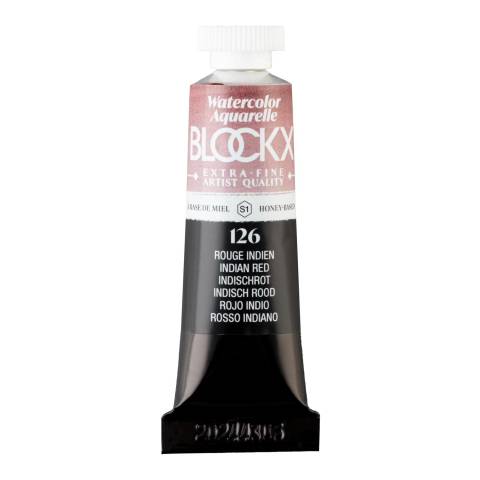 Blockx 3x Extrafeine Aquarellfarbe, Tube 15ml - Indisch Rot 44126BXC