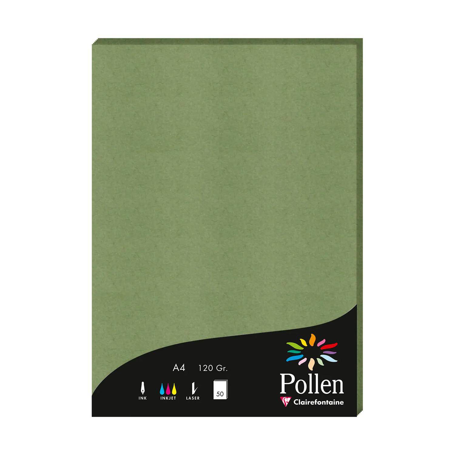 Pollen 10x Packung mit 50 Blatt Pollen A4 210x297 120g/m2 - Salbeigrün| 4271C