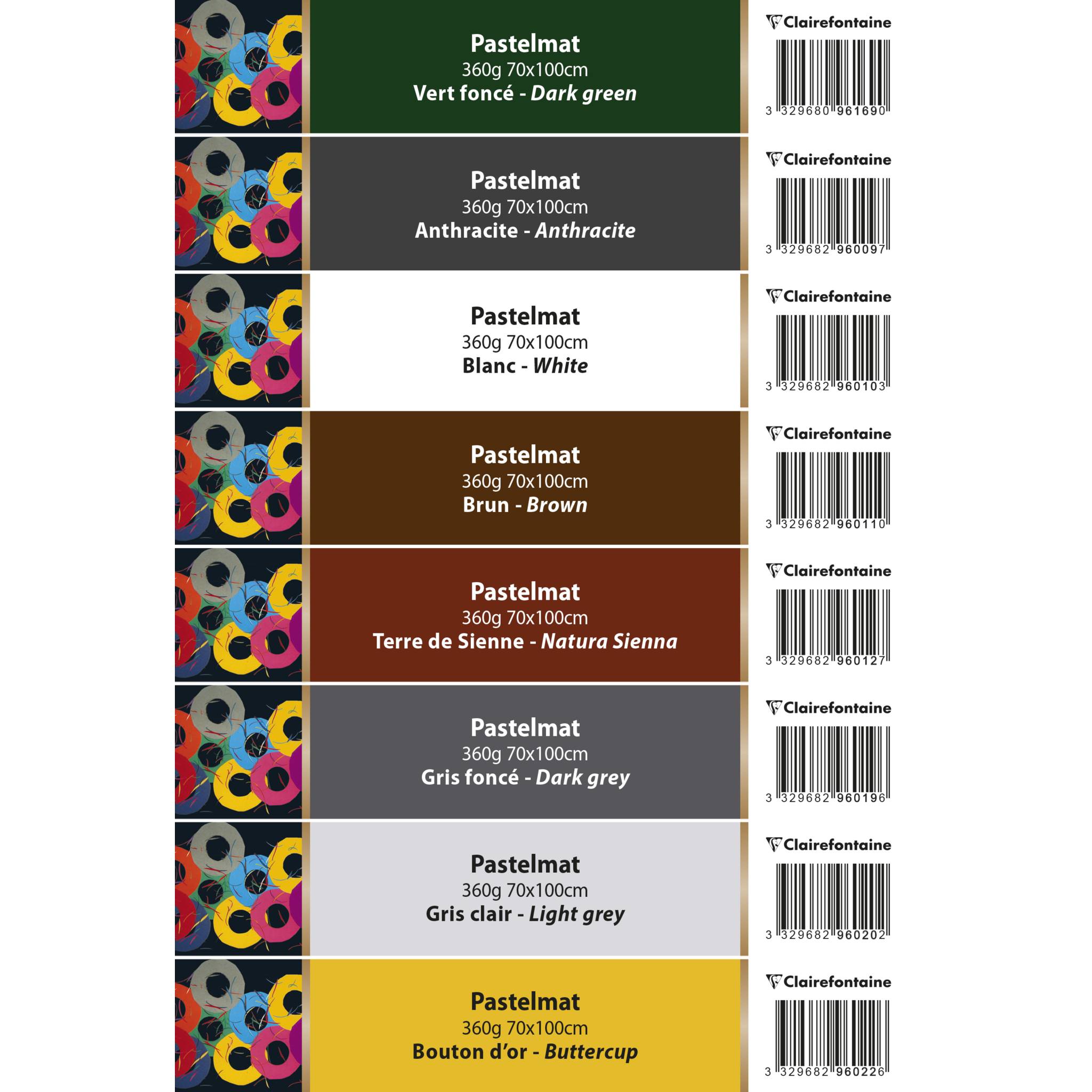 Clairefontaine Etiketten Pastelmat gegenkaschiert 70x100 cm - 93919C