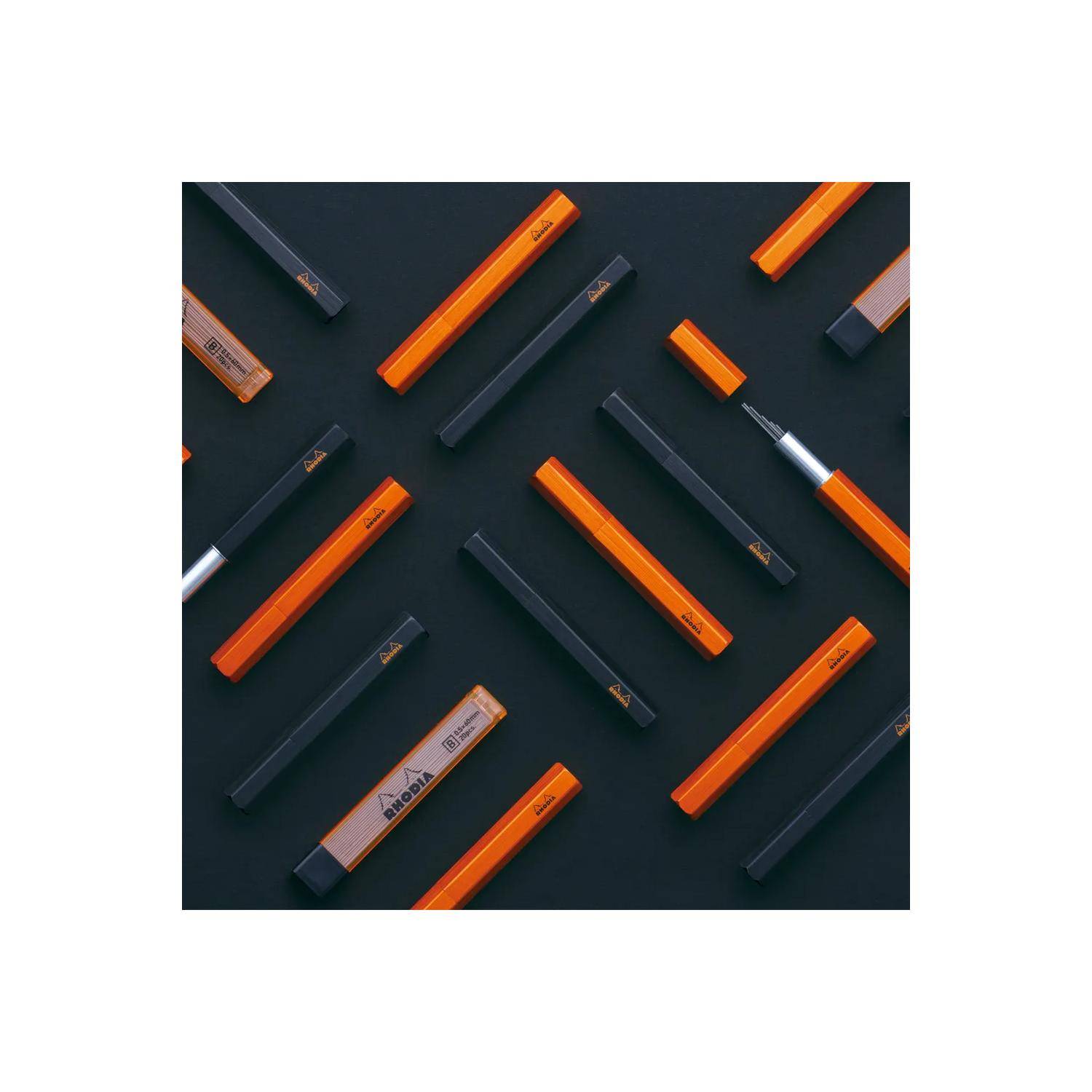 Rhodia scRipt, Etui & Ersatzminen für Druckbleistifte, orange Orange 9357C