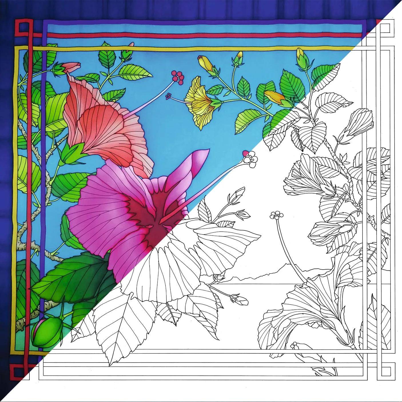 H Dupont 3x Seidentuch 100% Seide, 90x90cm, Amaryllis - Weiß DUPCARPW153C