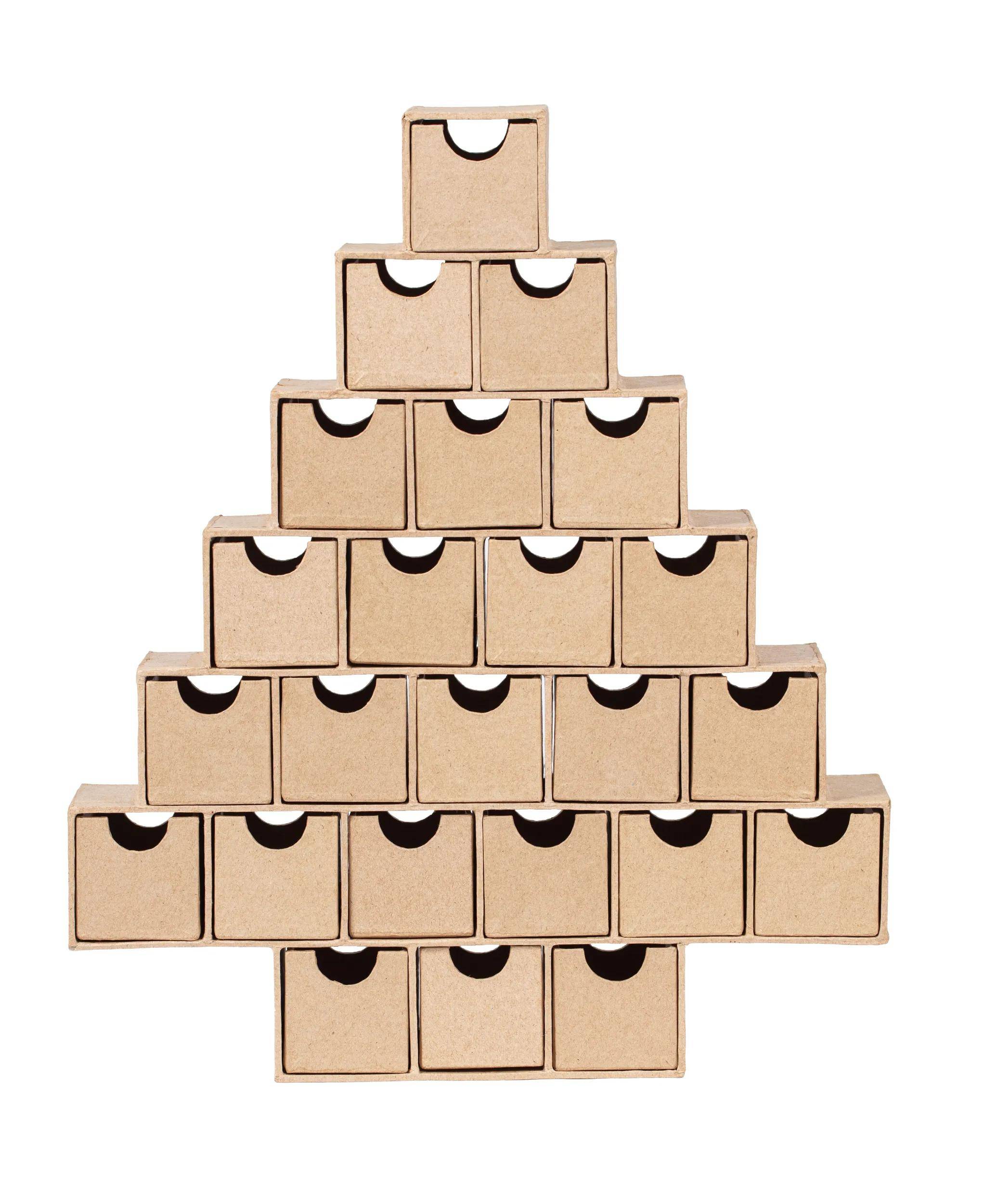Décopatch Adventskalender 5x30x35cm Kartonbraun HD095C