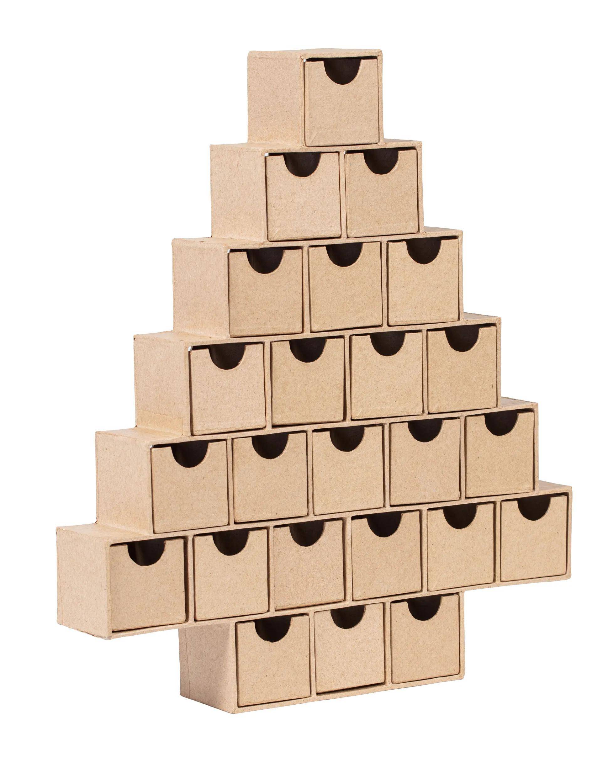 Décopatch Adventskalender 5x30x35cm Kartonbraun HD095C