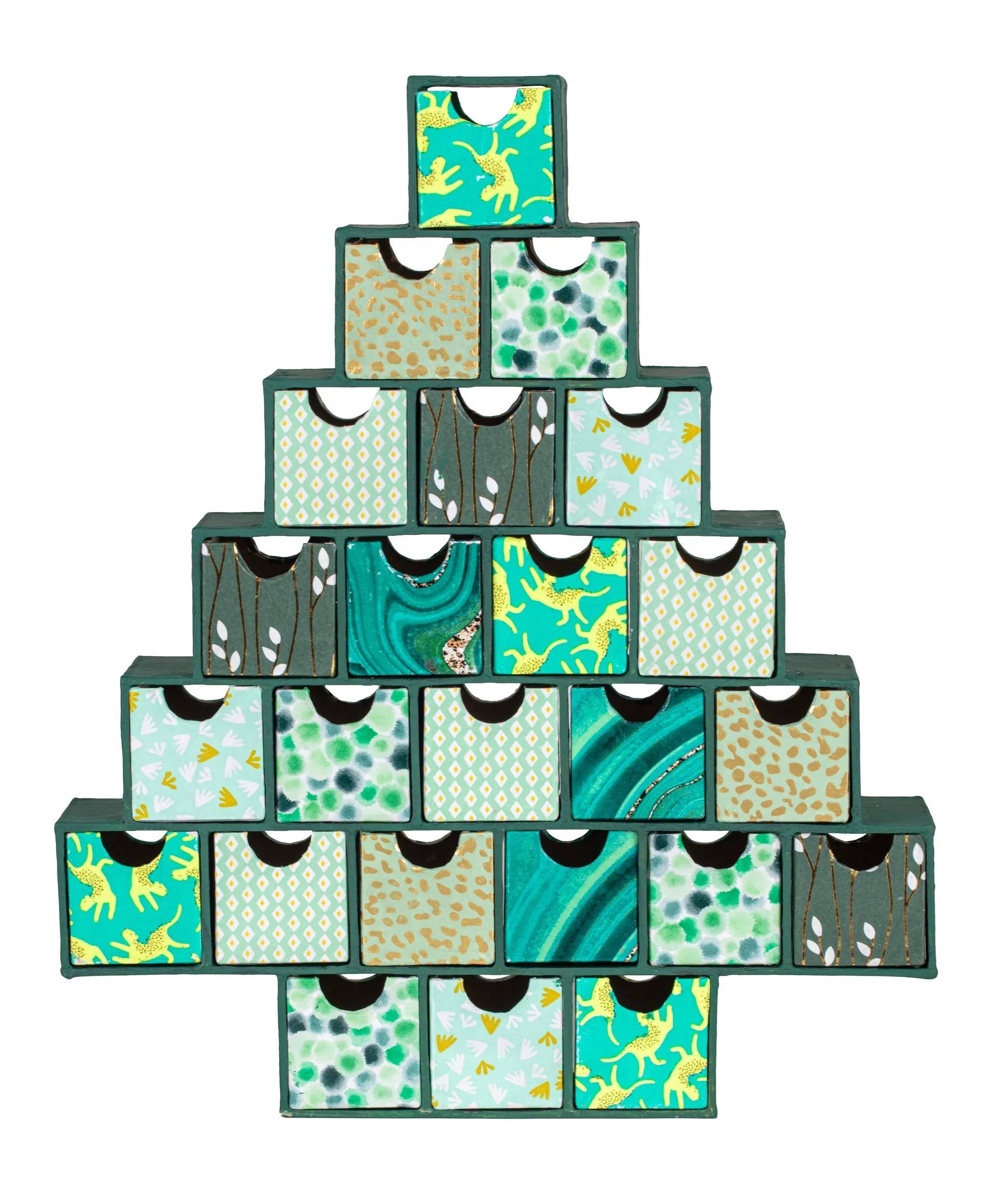 Décopatch Adventskalender 5x30x35cm Kartonbraun HD095C