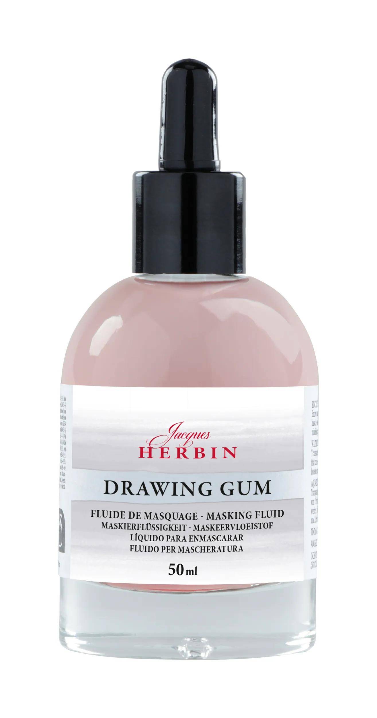 Jacques Herbin 4x Maskierflüssigkeit/Drawing gum, 50ml - Rosa 16999T