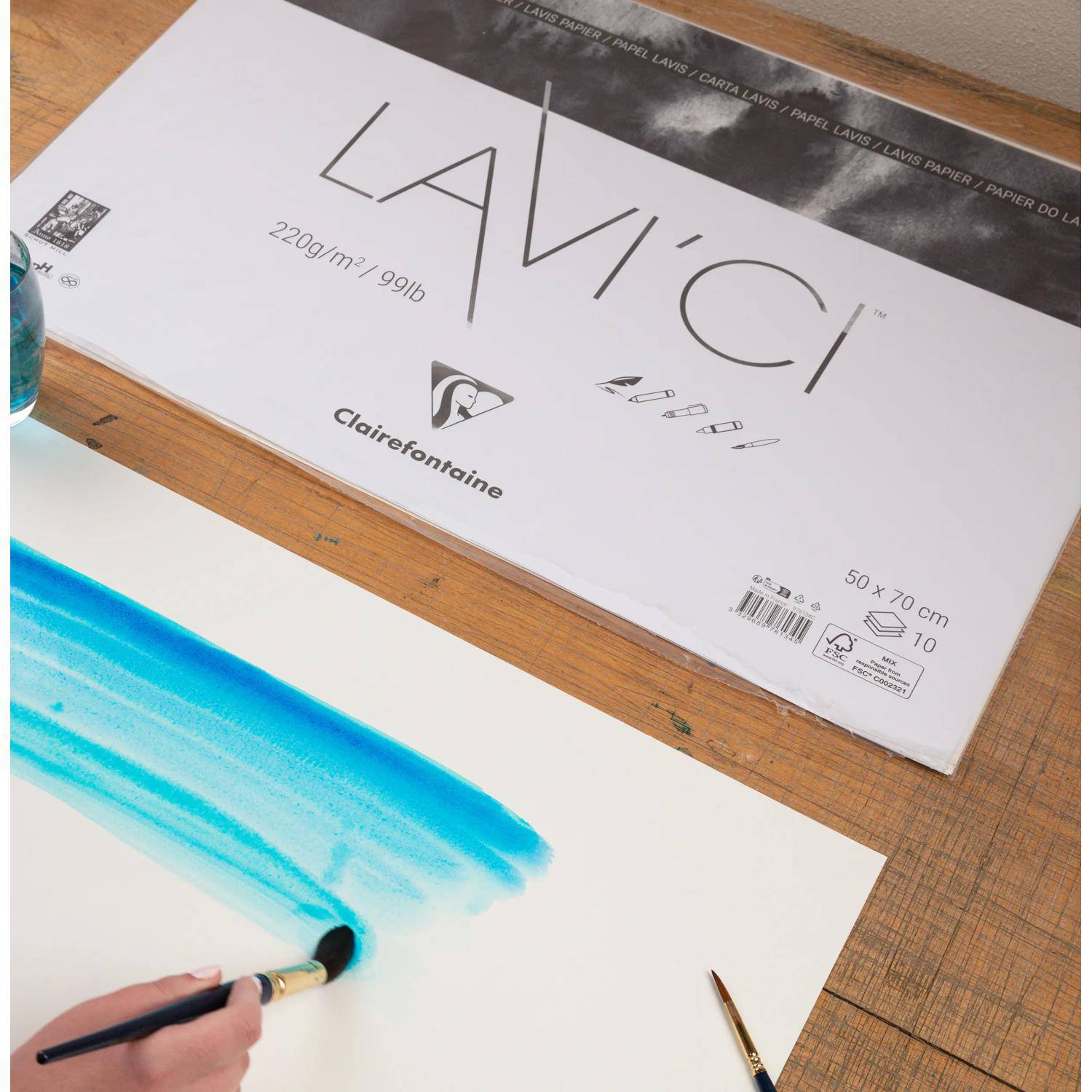 Clairefontaine LAVI'Ci Rolle 1,5x5m 220g - Elfenbein 976138C