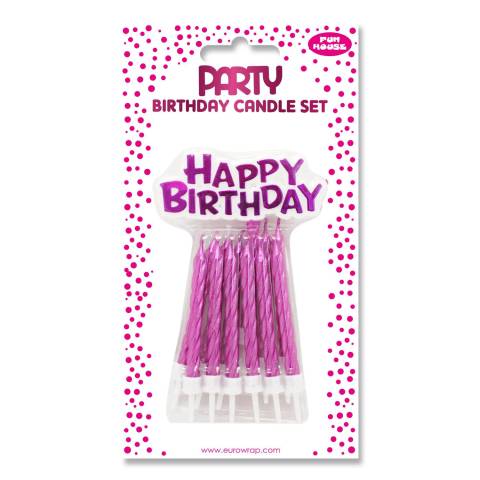 Clairefontaine 6x Set Happy Birthday Rosa 26568-PC