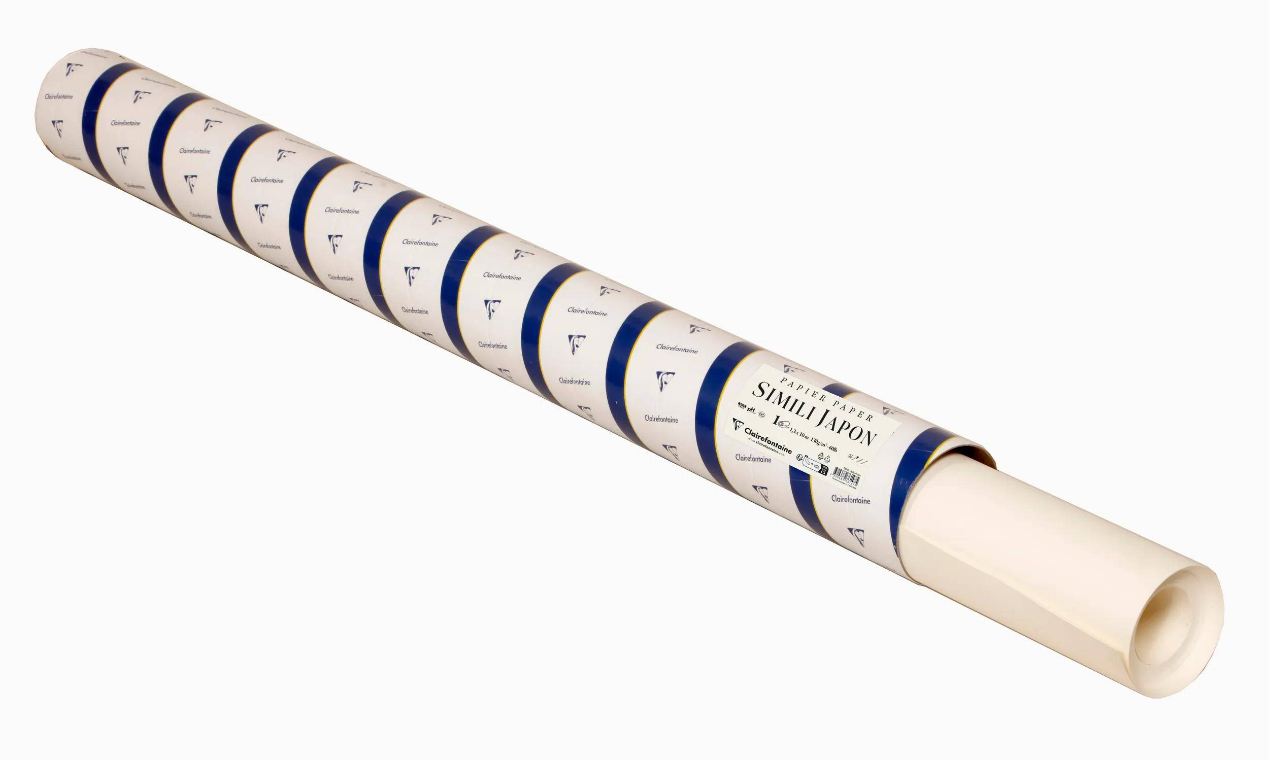 Clairefontaine Rolle Simili Japon, elfenbein 130g 1,30x10m - Elfenbein 976147C