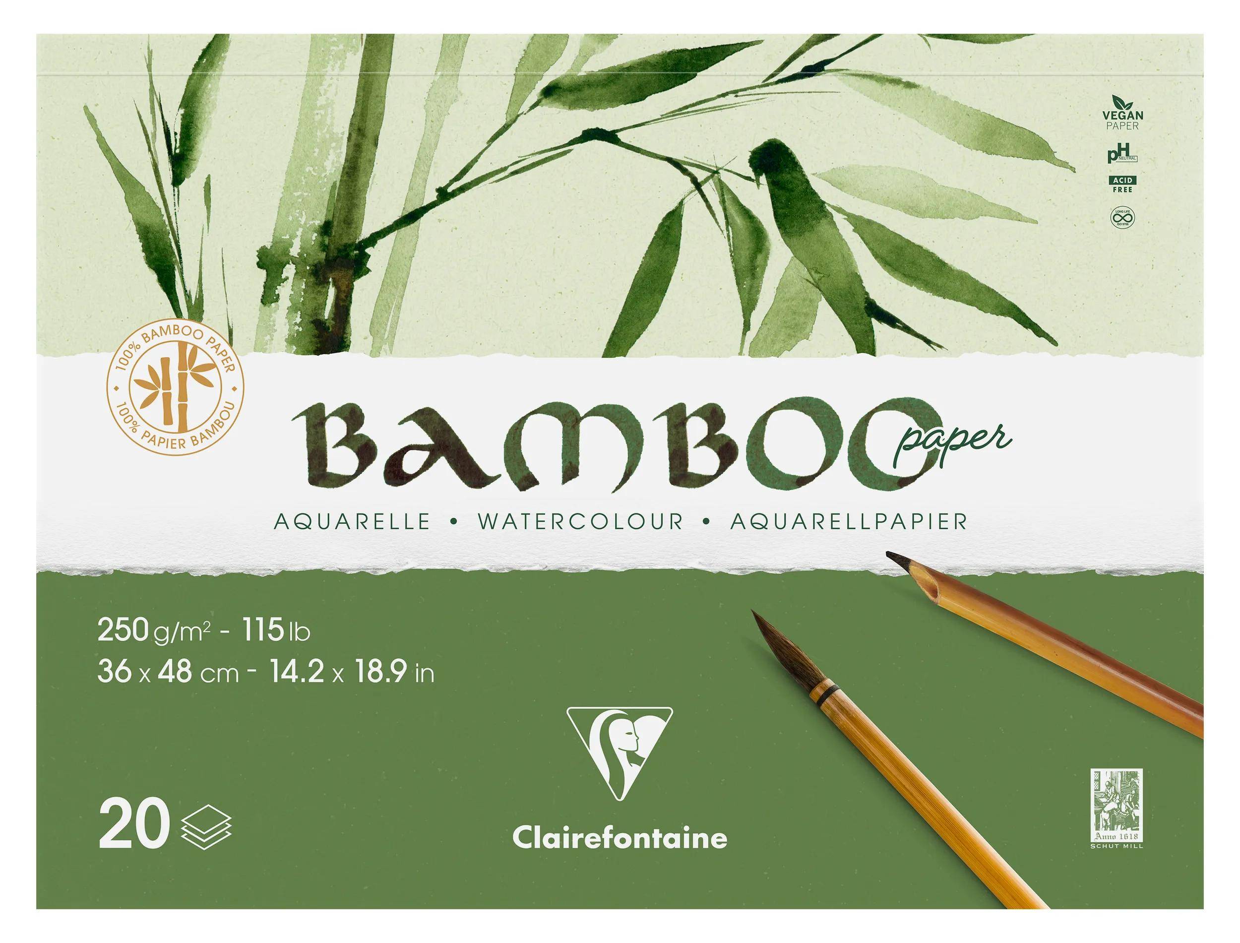 Clairefontaine 2x 2-seitig geleimter Block 20 Bl, 36x46 cm, 250g 975915C