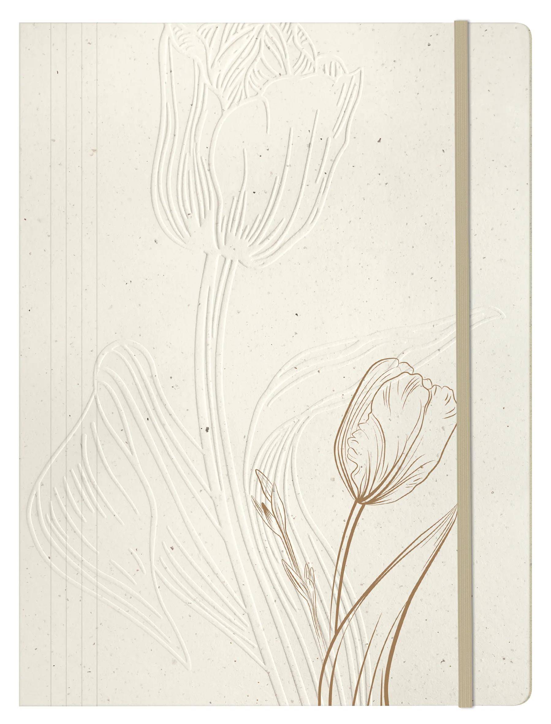 Clairefontaine 4x Tulip paper, Sammelmappe mit Gummizugverschlus 24x32cm 813073C
