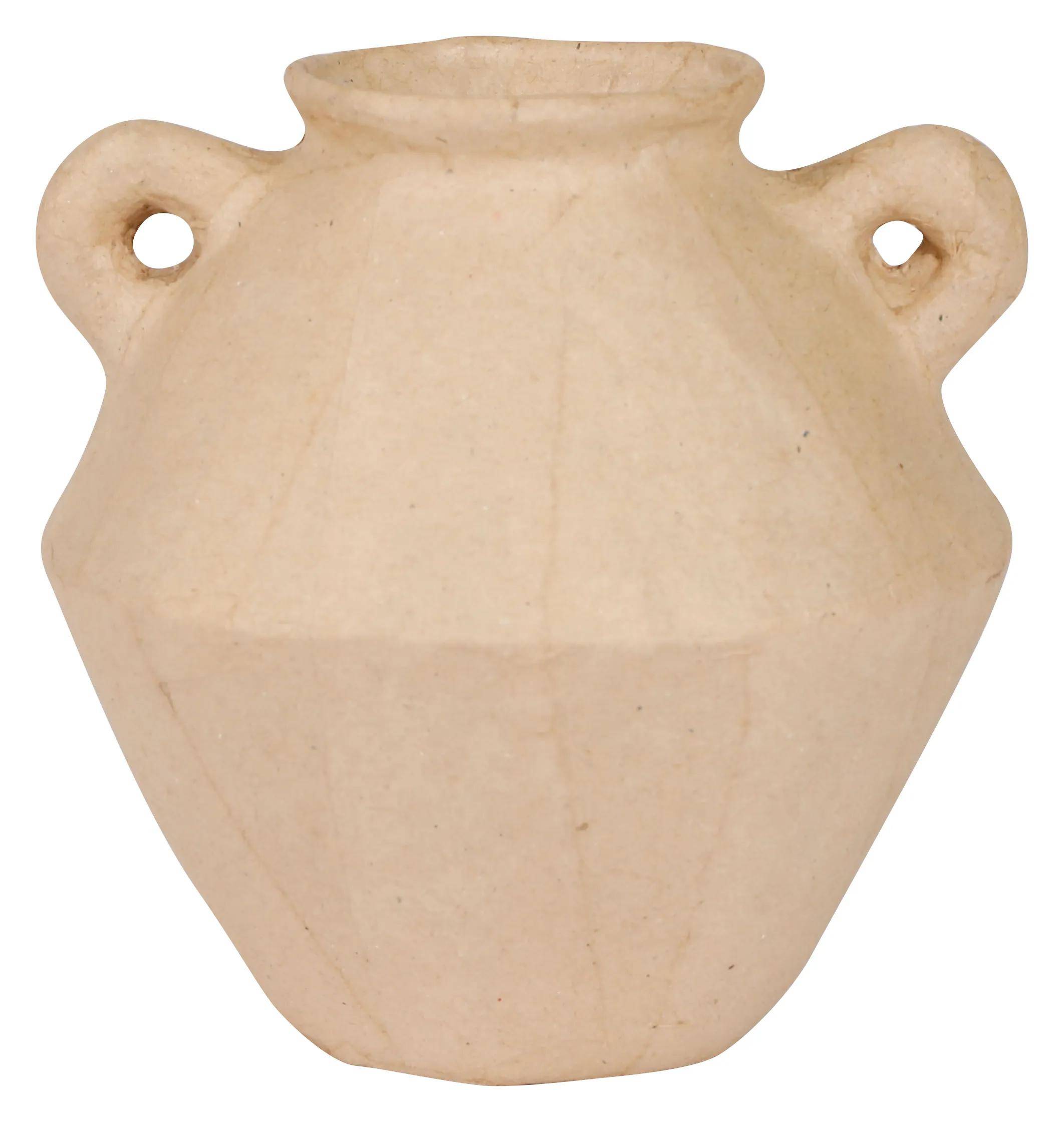 Décopatch Braunes Pappmaché, Vase/Krug 13cm, wasserfest - Kartonbraun HD084C