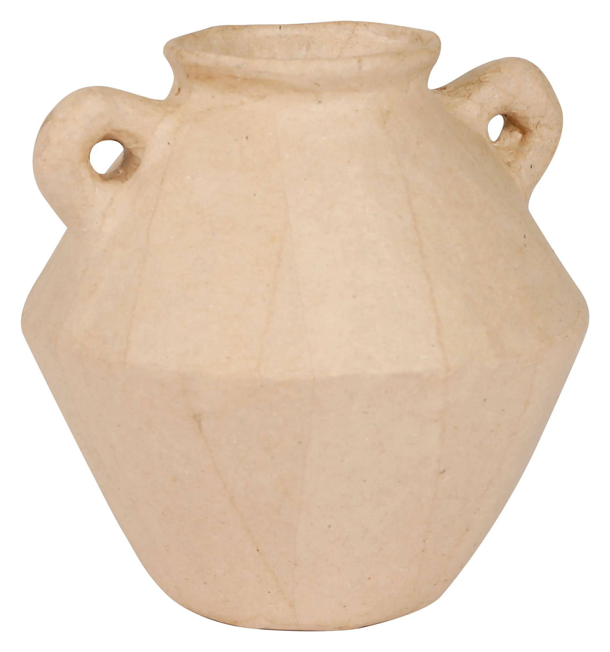 Décopatch Braunes Pappmaché, Vase/Krug 13cm, wasserfest - Kartonbraun HD084C
