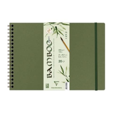 Clairefontaine 2x Skizzenbuch 20 Bl Bambuspapier, A4, 250g 975930C