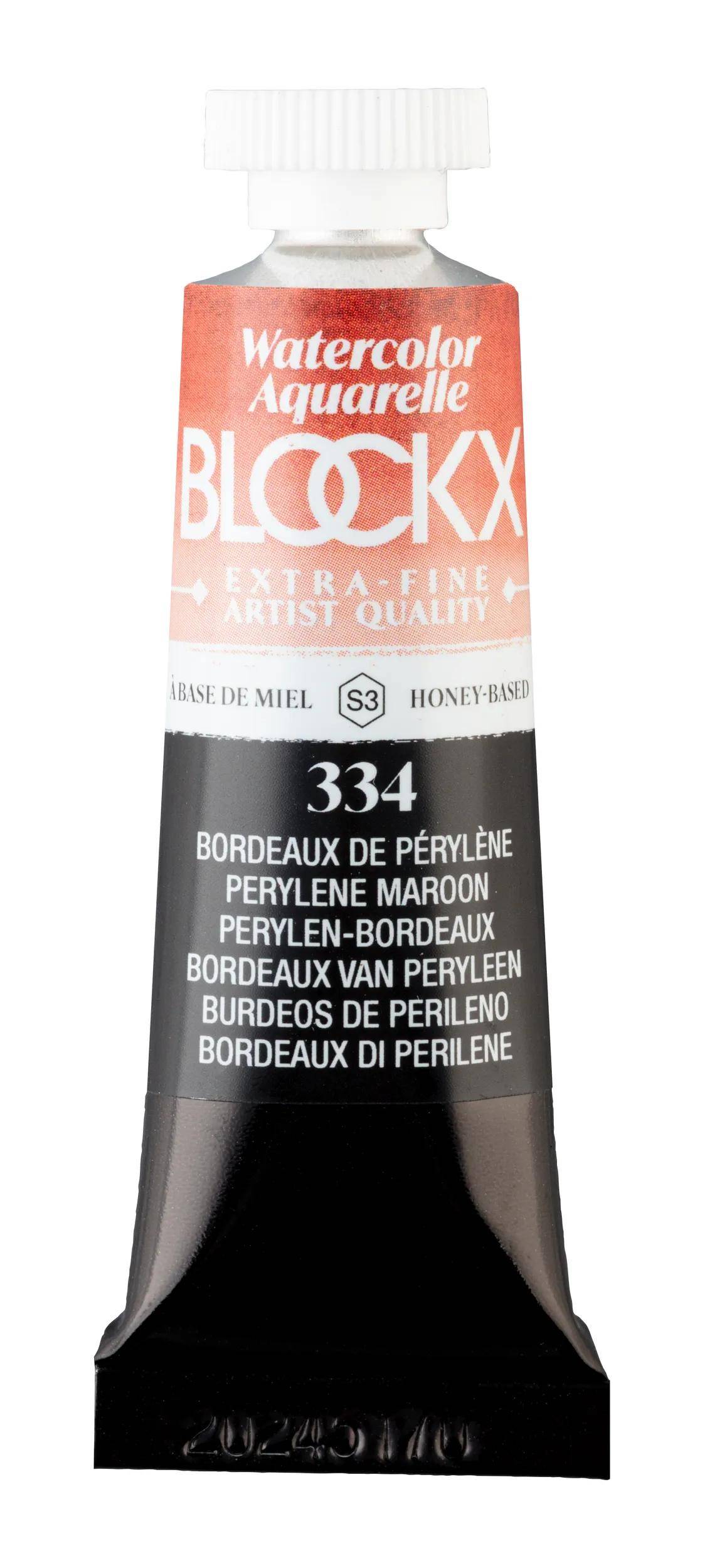 Blockx 3x Extrafeine Aquarellfarbe, Tube 15ml - Rot Anthrachinon 44334BXC