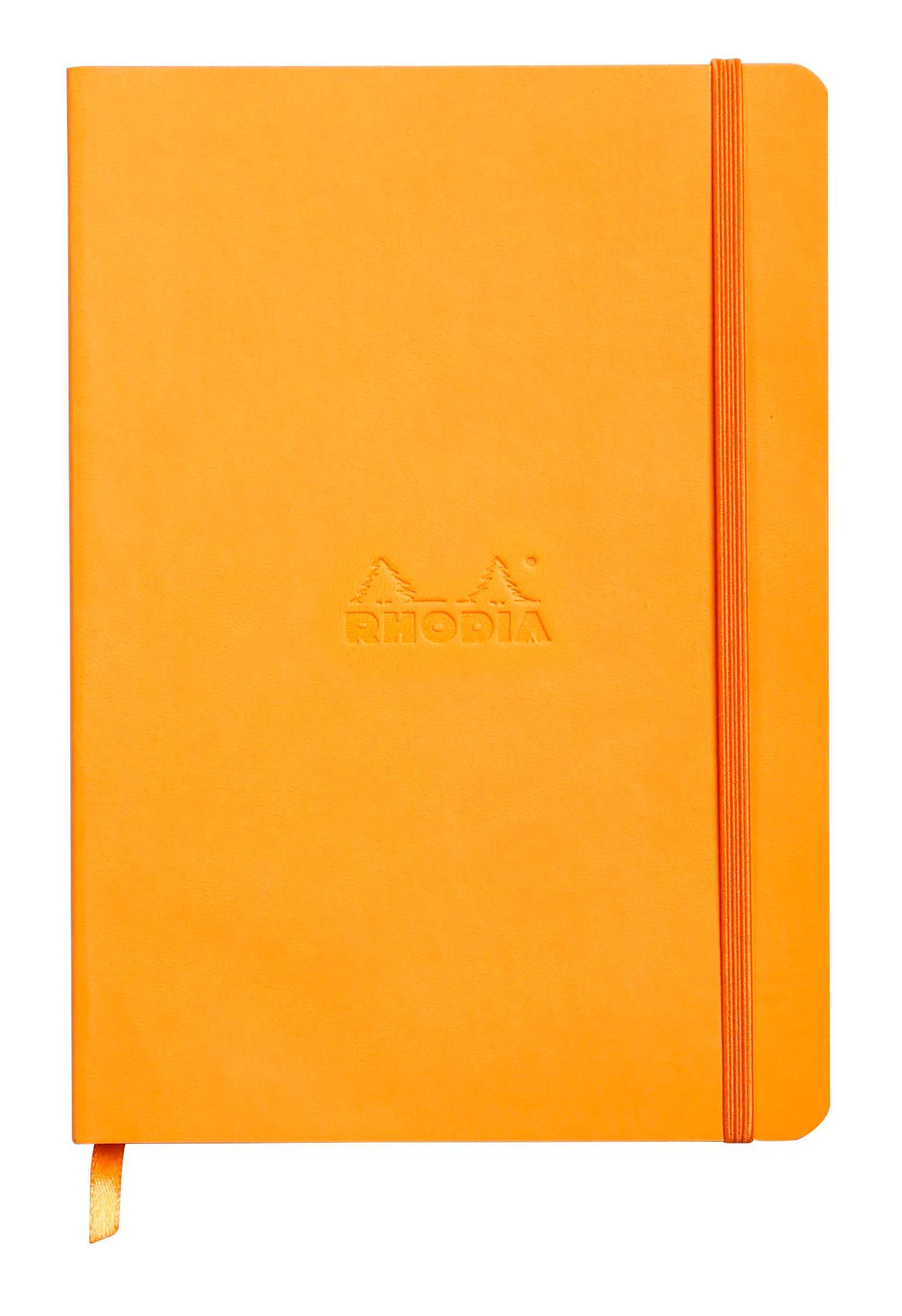 Rhodia Notizbuch A5 Softcover, 80 Bl elfenbein 90g, kariert, Orange 117821C