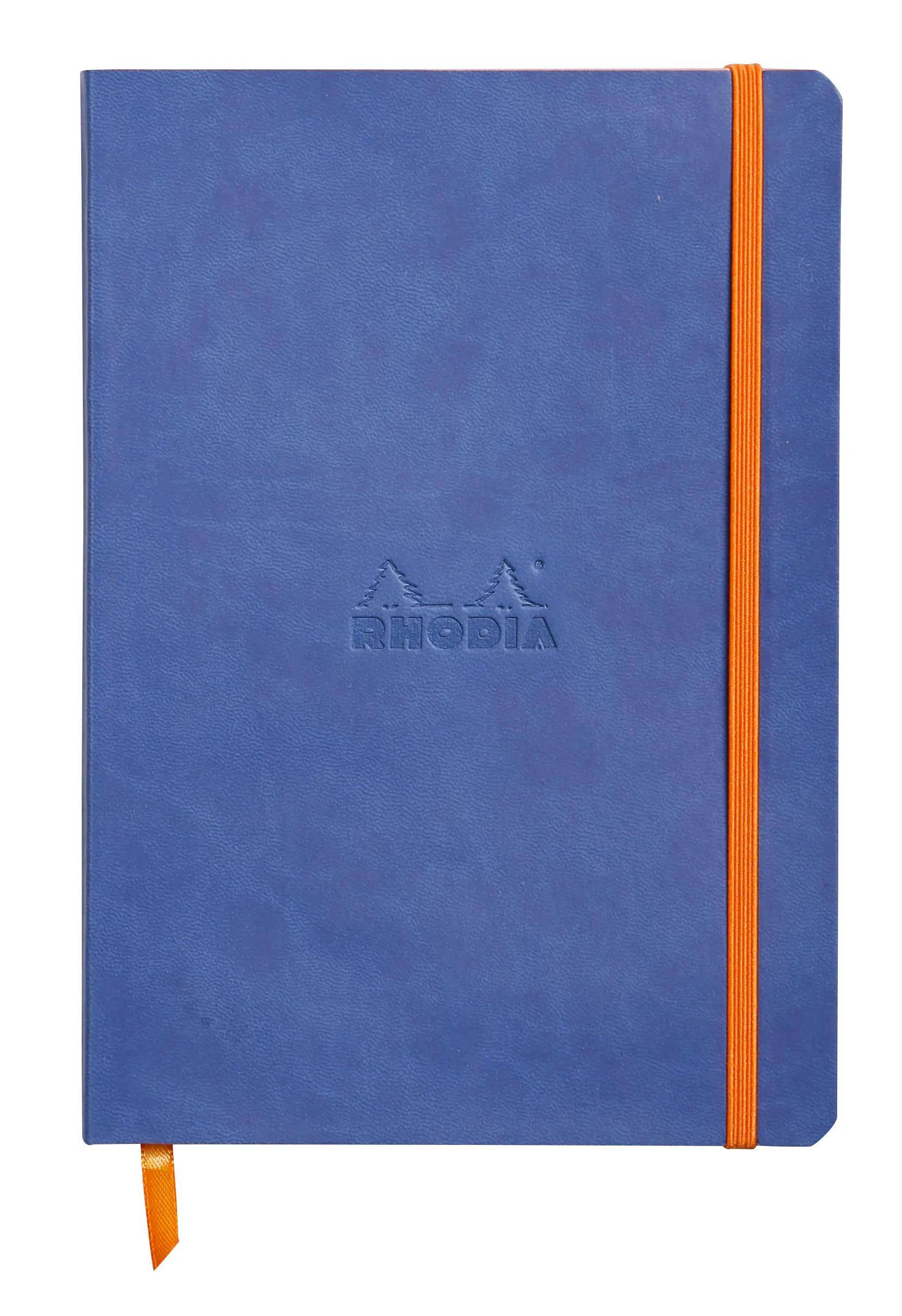 Rhodia Notizbuch A5 Softcover, 80 Bl elfenbein 90g, kariert, Saphir 117822C