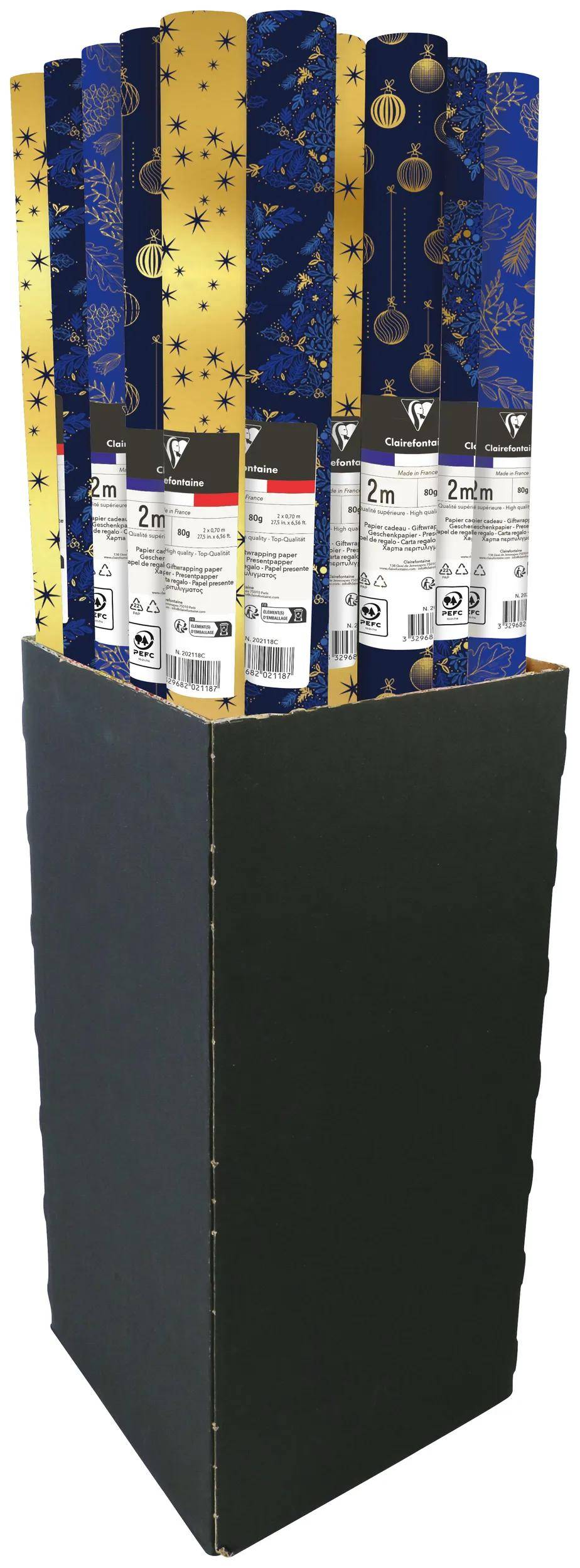 Clairefontaine 30x Geschenkpapier 80g Azurite, Rolle 2x0,70m, Sortierung 202118C