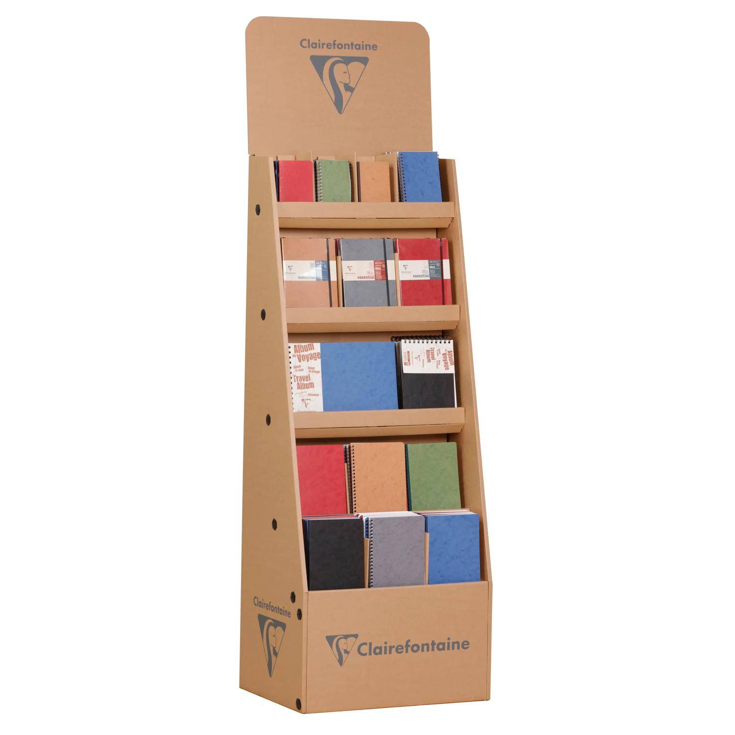 Clairefontaine Displayständer Hefte und Notizbücher, 52,4x38x170cm Braun 84980C