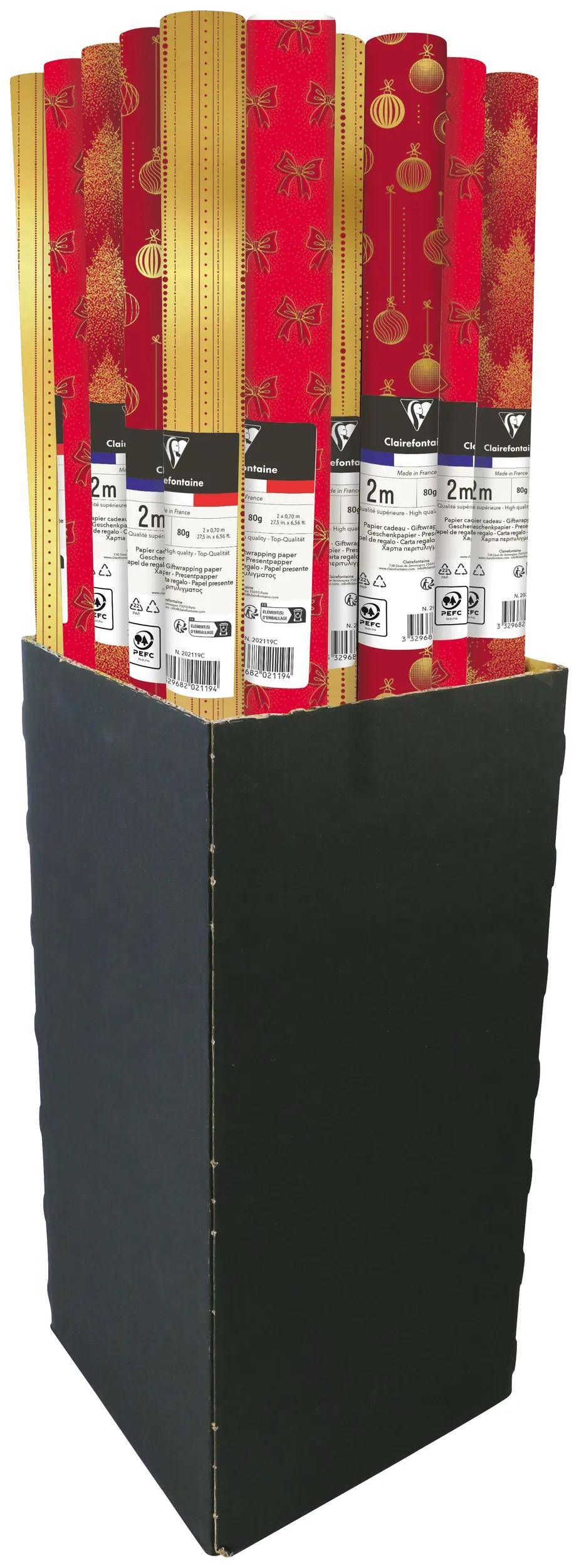 Clairefontaine 30x Geschenkpapier 80g Funkelnd Rolle 2x0,70m, Sortierung 202119C