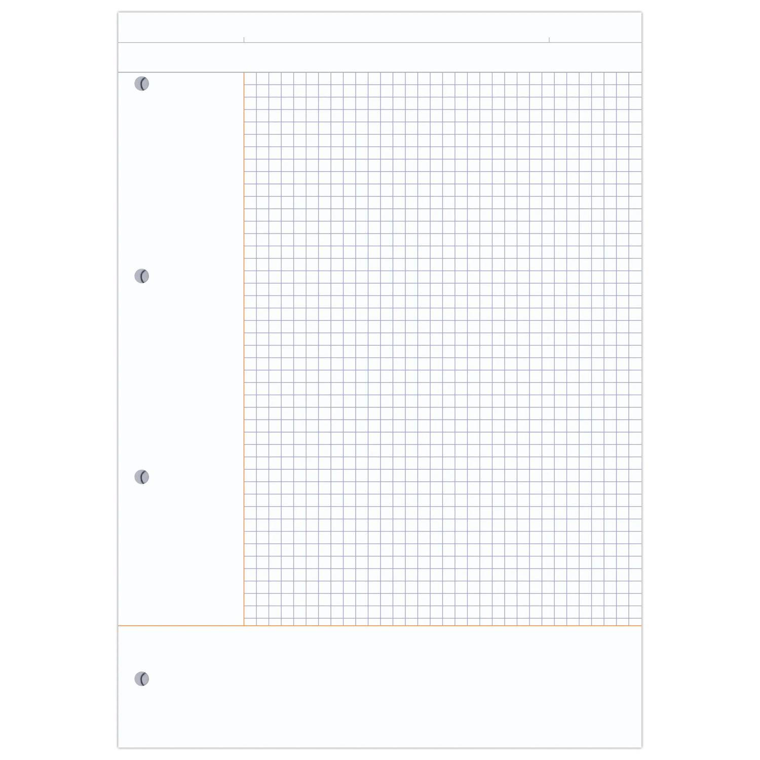 Clairefontaine 5x Block A4, 100 Bl kariert 90g, 4-fach gelocht Pflaume 58196C