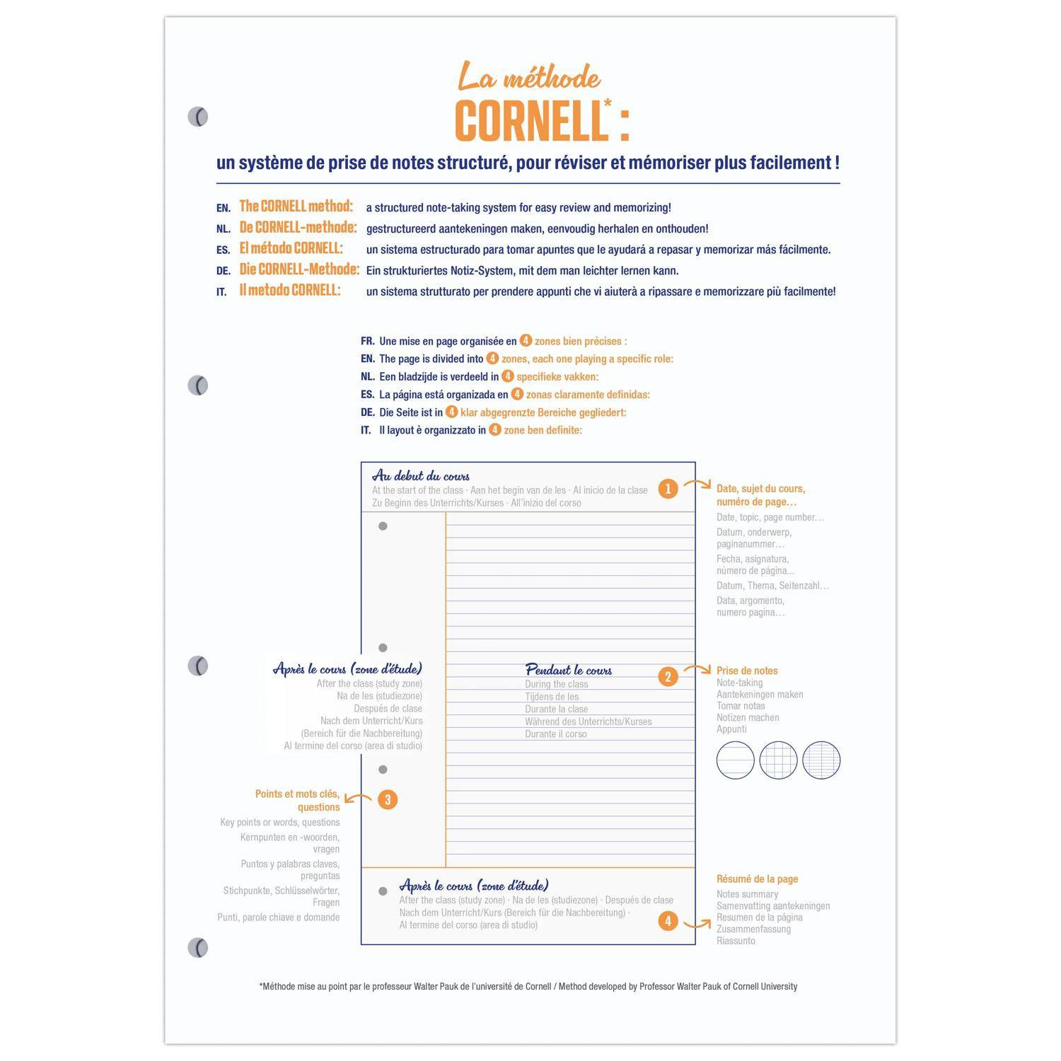 Clairefontaine 5x Block A4, 100 Bl kariert 90g, 4-fach gelocht Pflaume 58196C