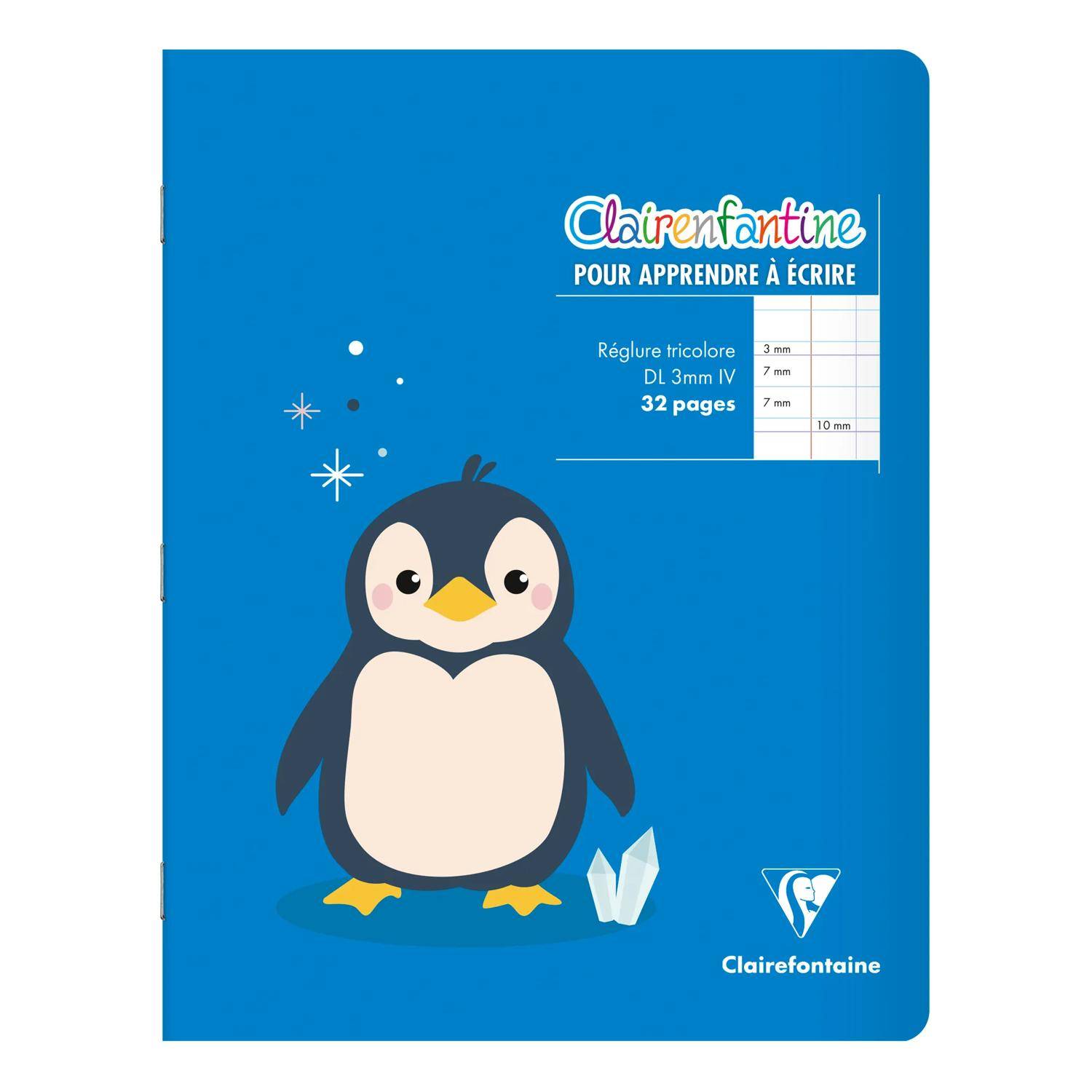 Clairefontaine 25x Notizheft 17x22cm, 16 Bl 3mm + Zwischenlinie Sortiert 3794C