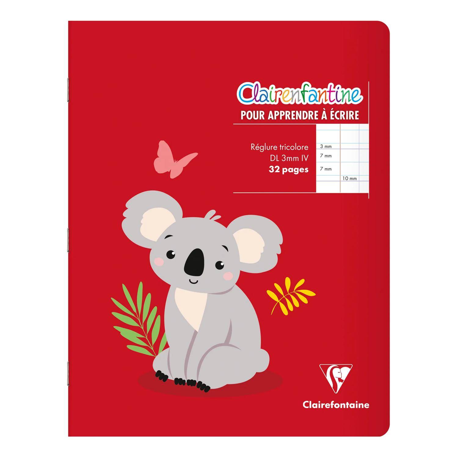 Clairefontaine 25x Notizheft 17x22cm, 16 Bl 3mm + Zwischenlinie Sortiert 3794C