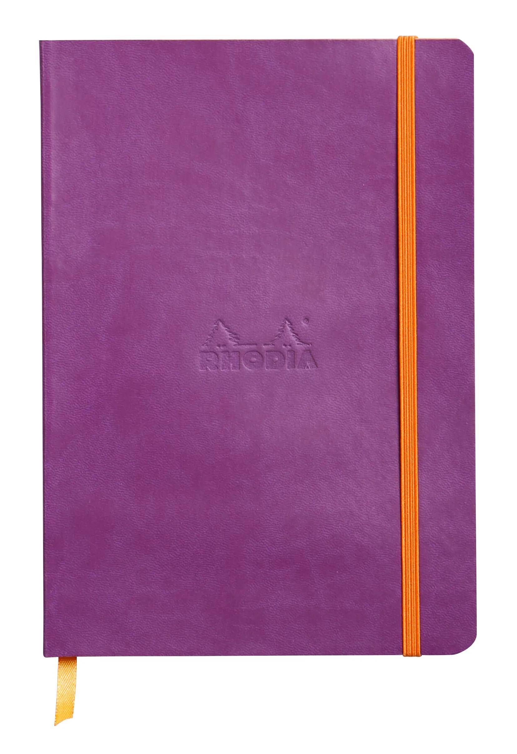 Rhodia Notizbuch A5 Softcover, 80 Bl elfenbein 90g, kariert, Violett 117819C