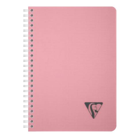 Clairefontaine 5x Spiralbuch A5, 90 Bl kariert 90g, PP Rosenblüte 327504C