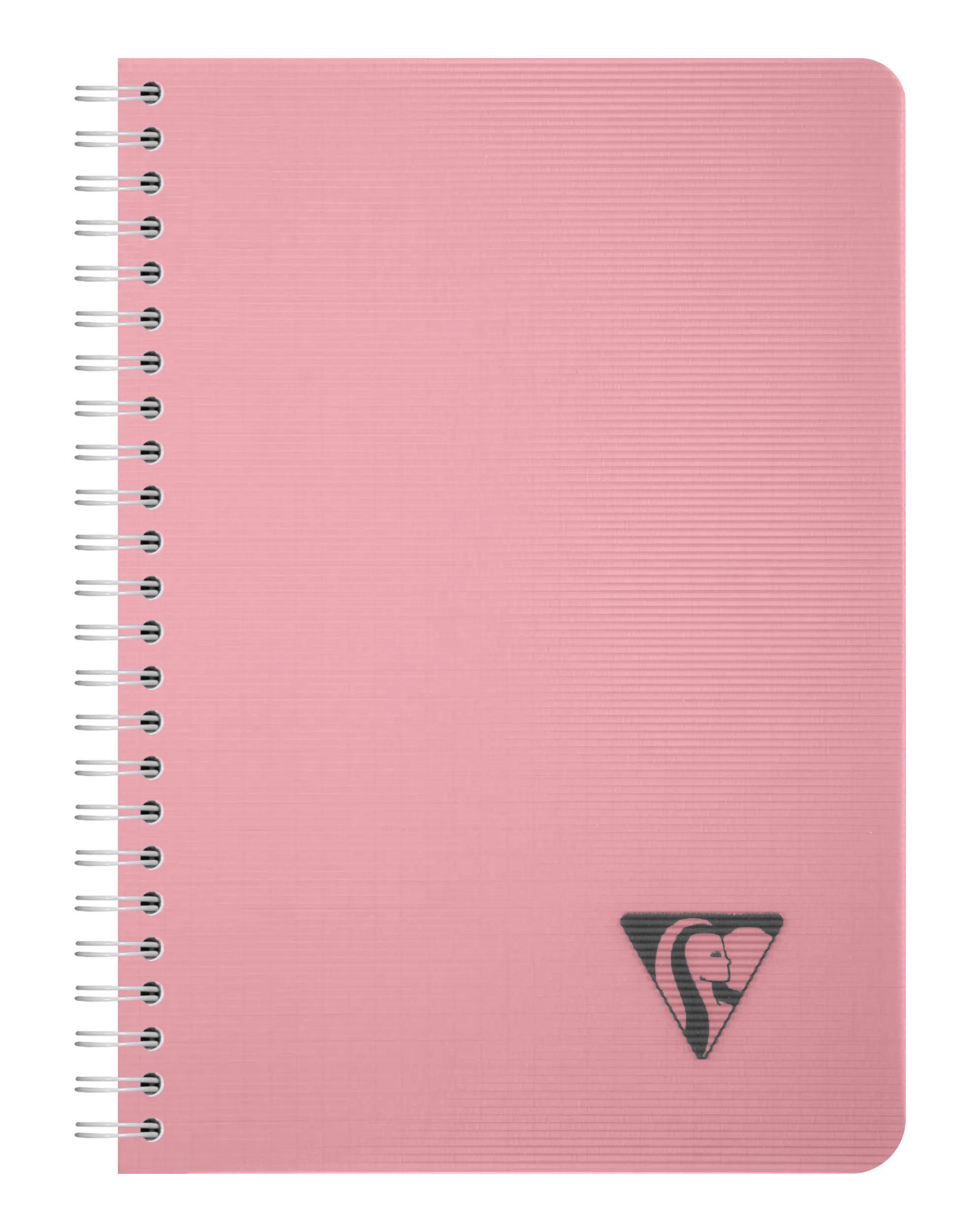 Clairefontaine 5x Spiralbuch A5, 90 Bl kariert 90g, PP Rosenblüte 327504C