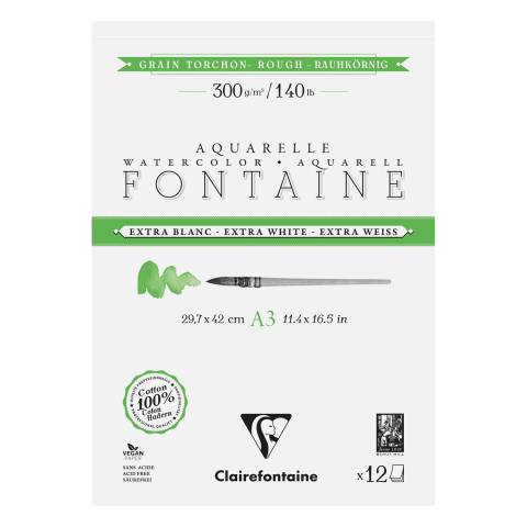 Clairefontaine 5x Extraweiß Block 2-seitig geleimt, 12 Bl A3 300g 976088C
