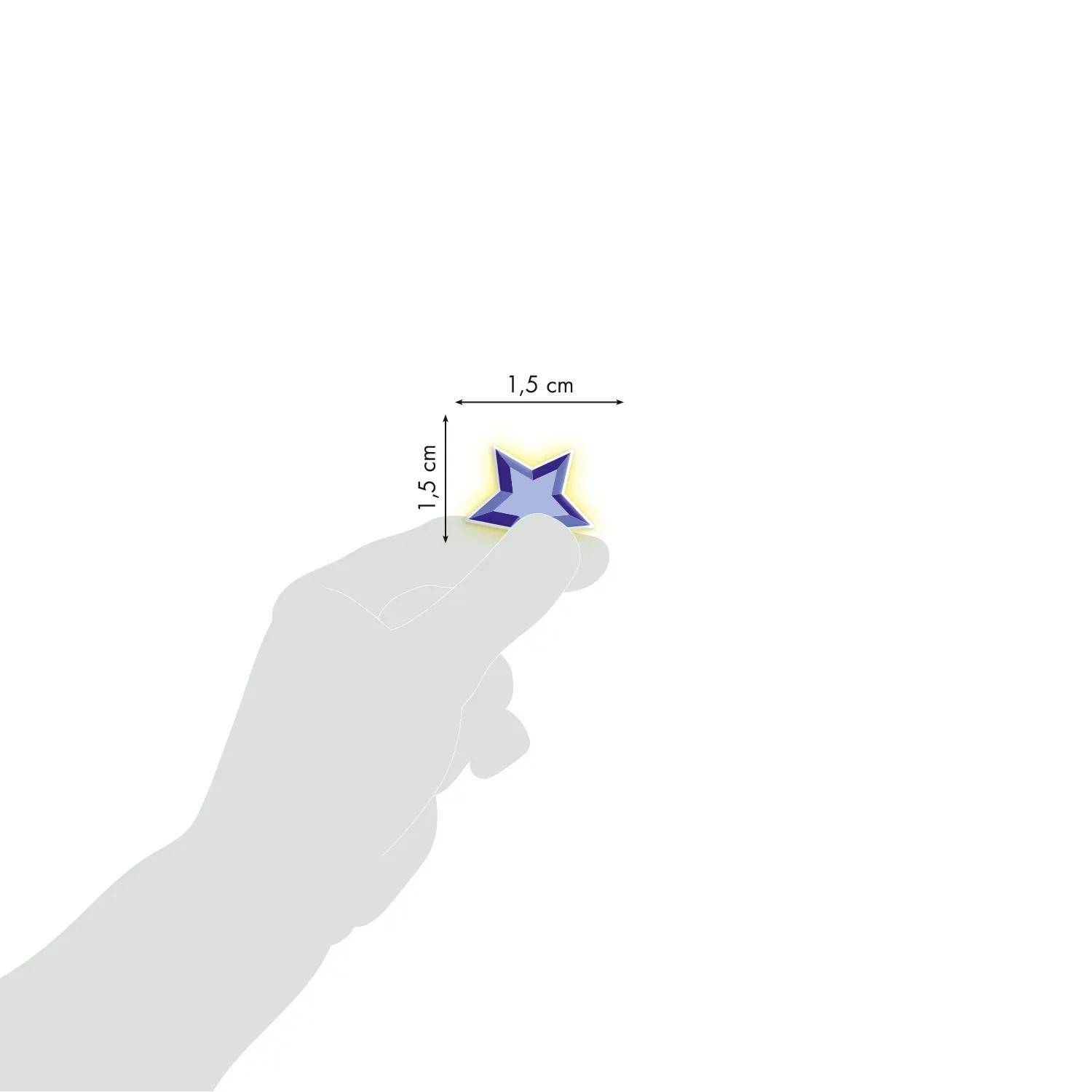 Maildor 10x Cooky Phospho, 1 Stickerbogen 7,5x12cm, Sterne - Mehrfarbig CY161C