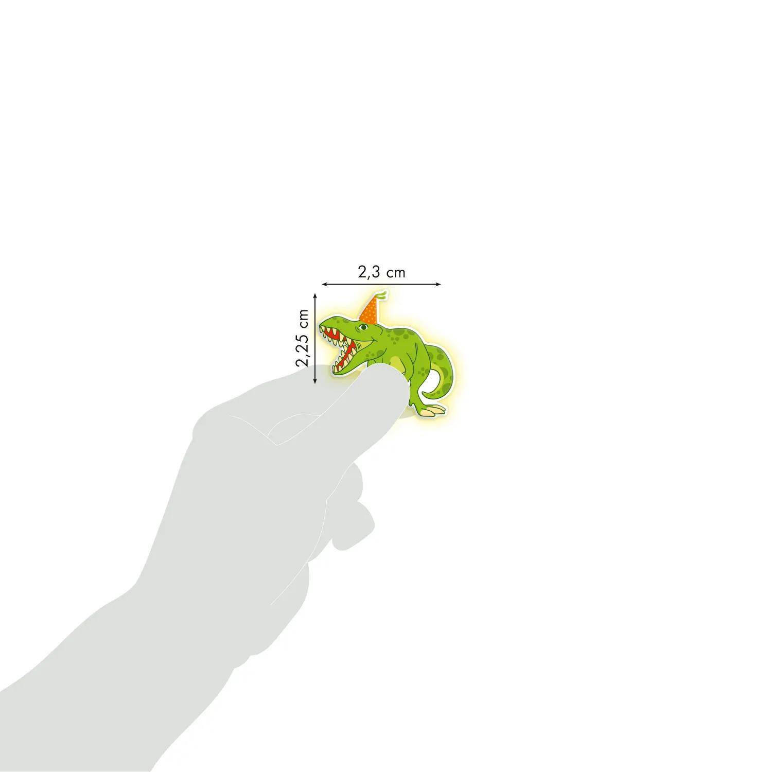 Maildor 10x Cooky Phospho, 1 Stickerbogen 7,5x12cm, Dino - Mehrfarbig CY165C
