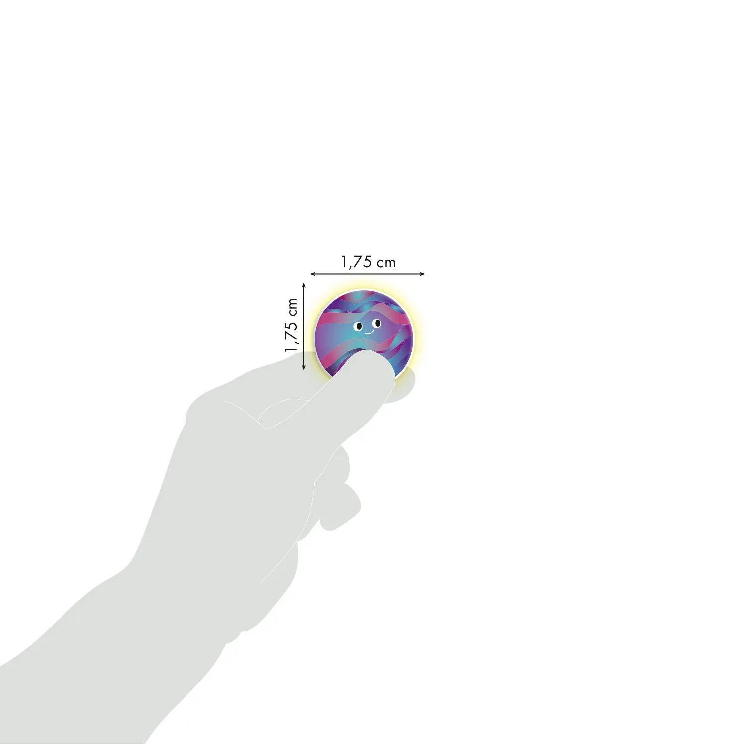 Maildor 10x Cooky Phospho, 1 Stickerbogen 7,5x12cm, Planeten Mehrfarbig CY163C